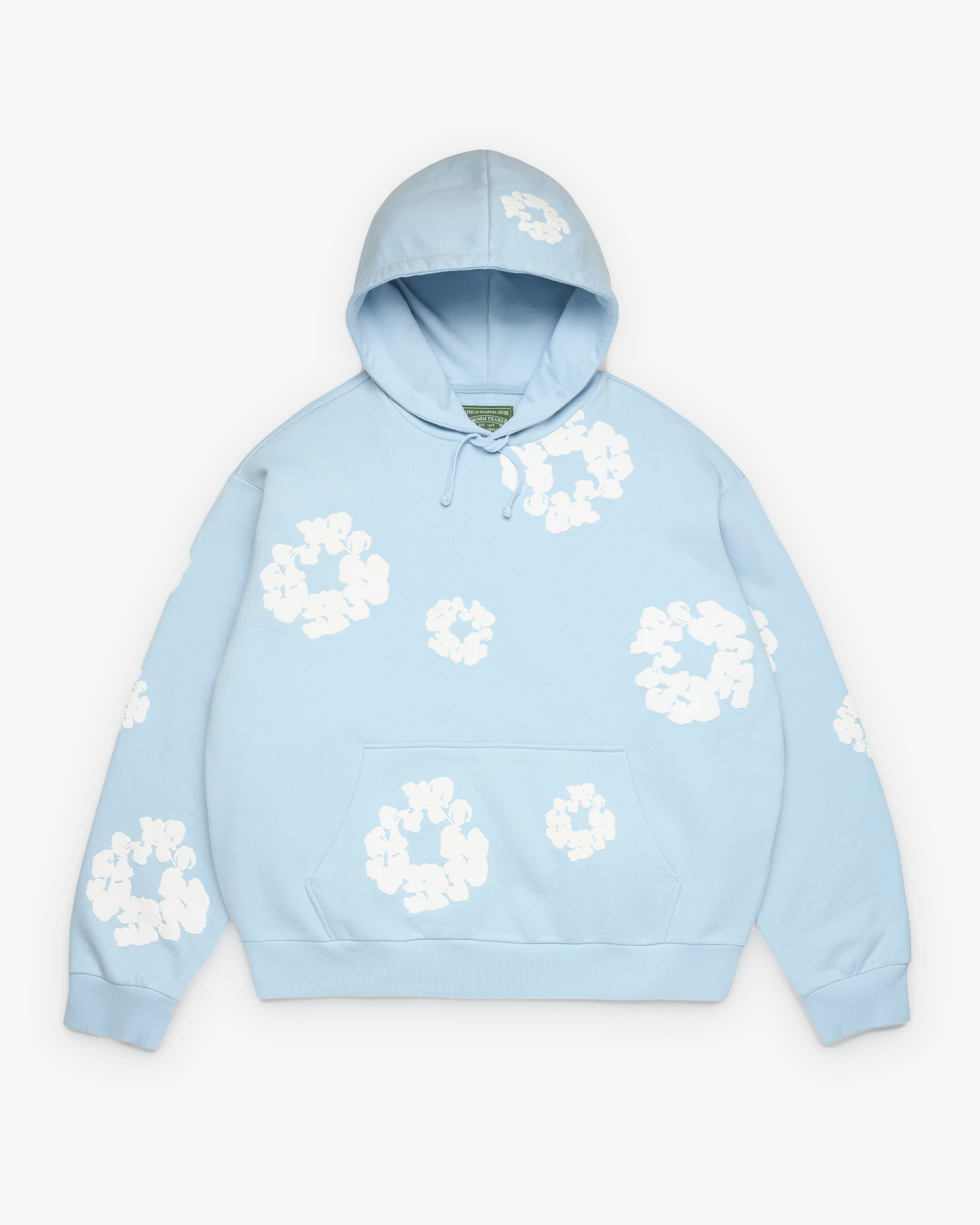 Denim Tears - Men's Powder Cotton Wreath Hoodie - (Blue)