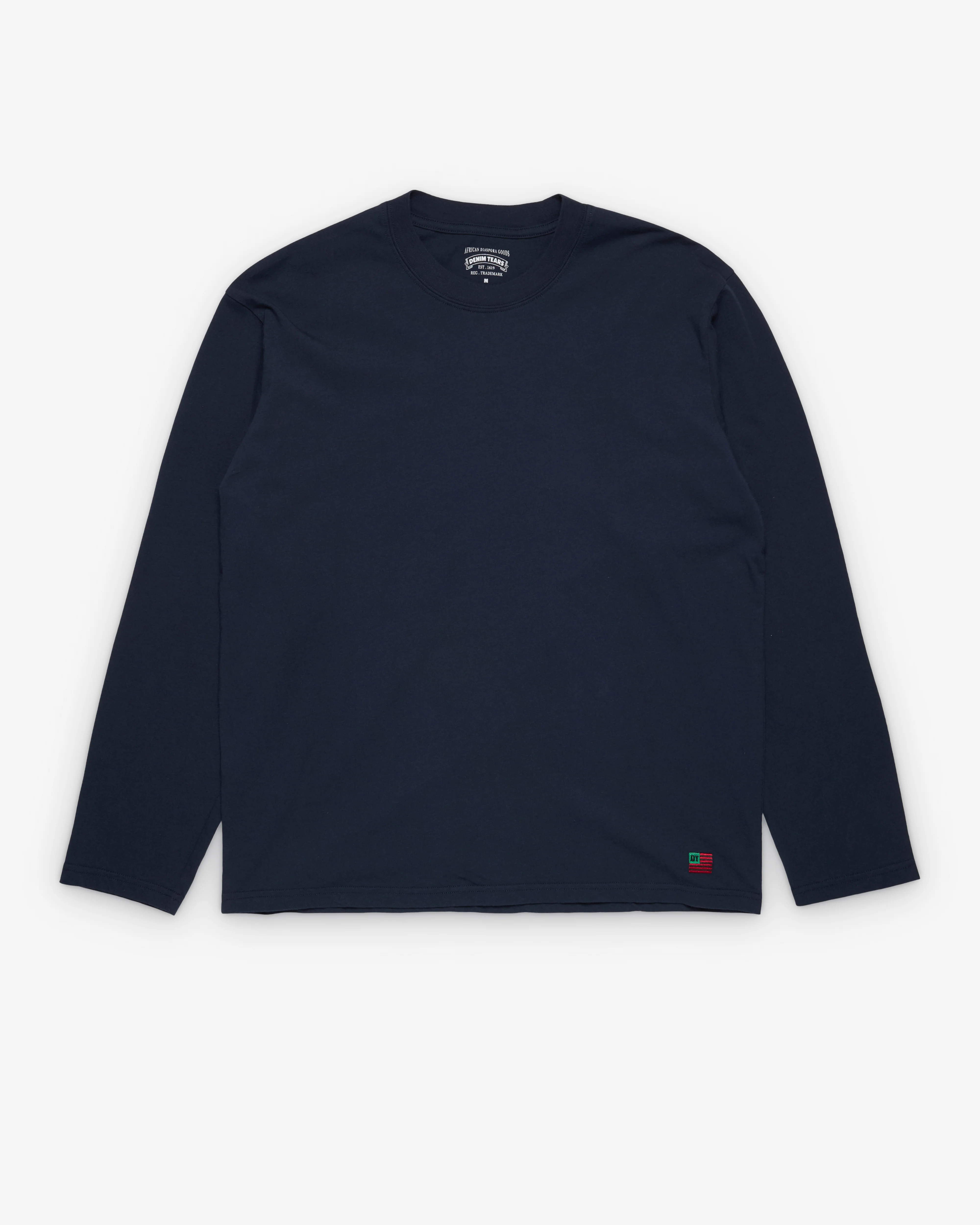 Denim Tears - Men's Long Sleeve Flag Tee - (Navy)