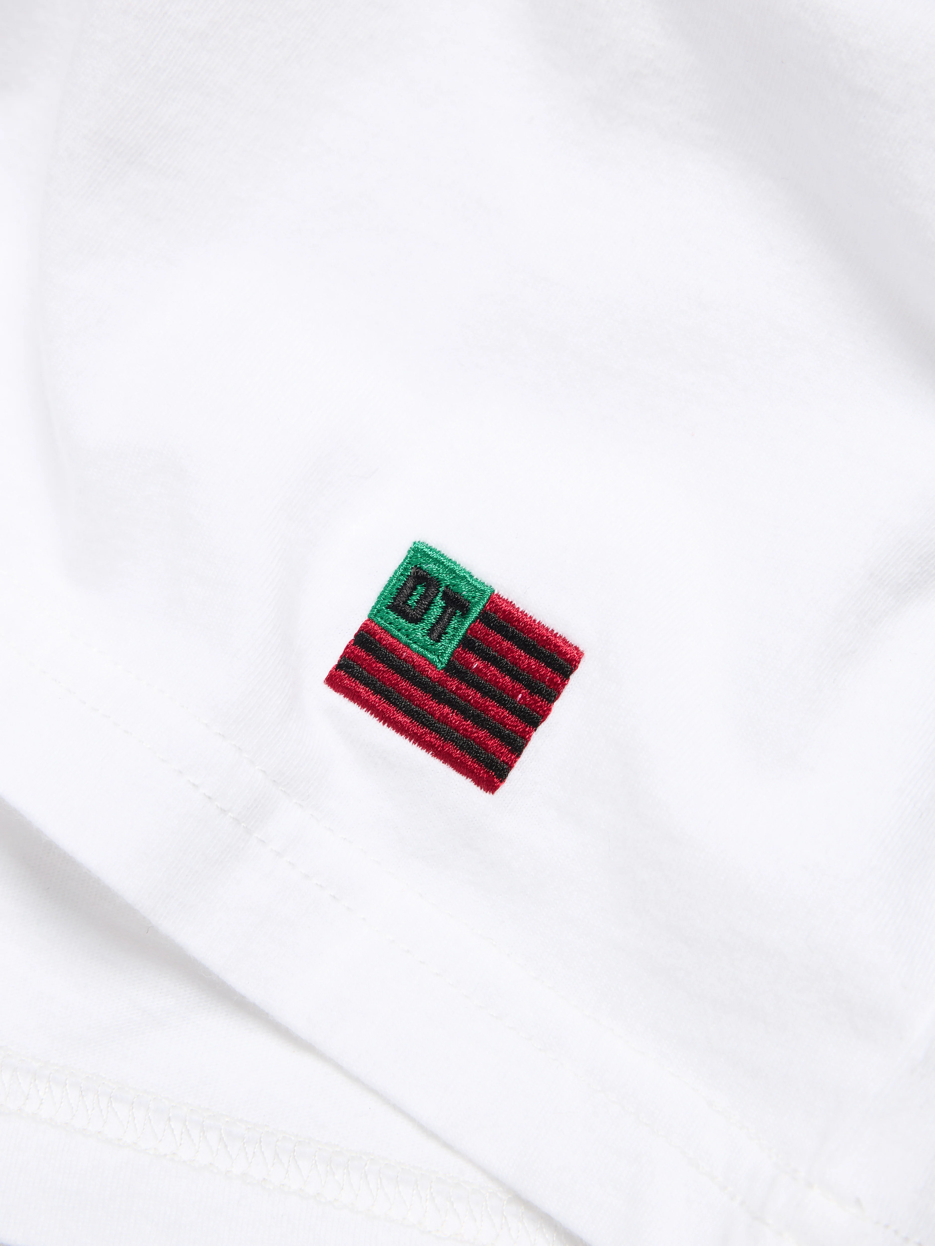 Denim Tears - Men's Long Sleeve Flag Tee - (White) - Image 2