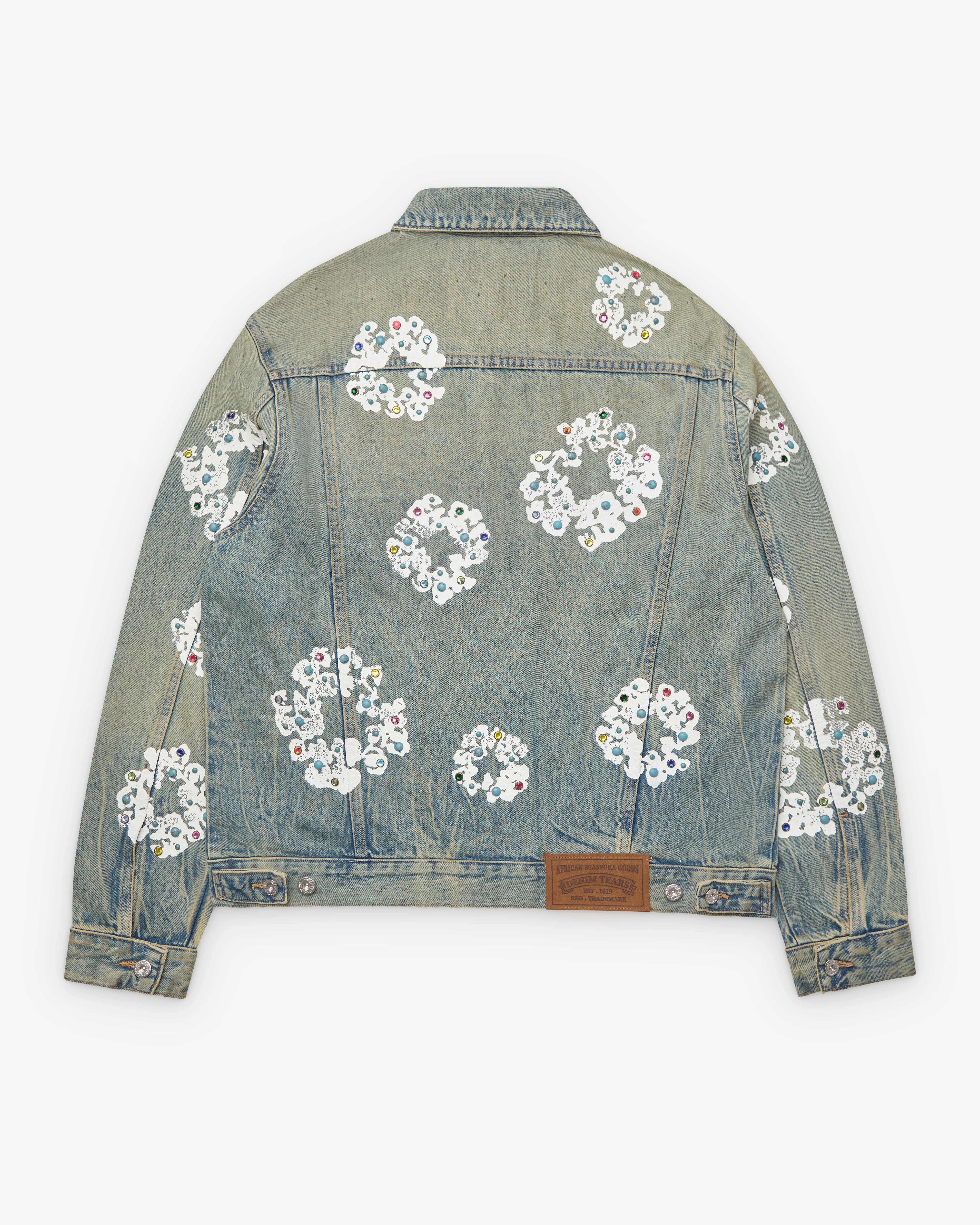 Denim Tears - Men's Studded Denim Jacket - (Dirty Wash) - Image 2