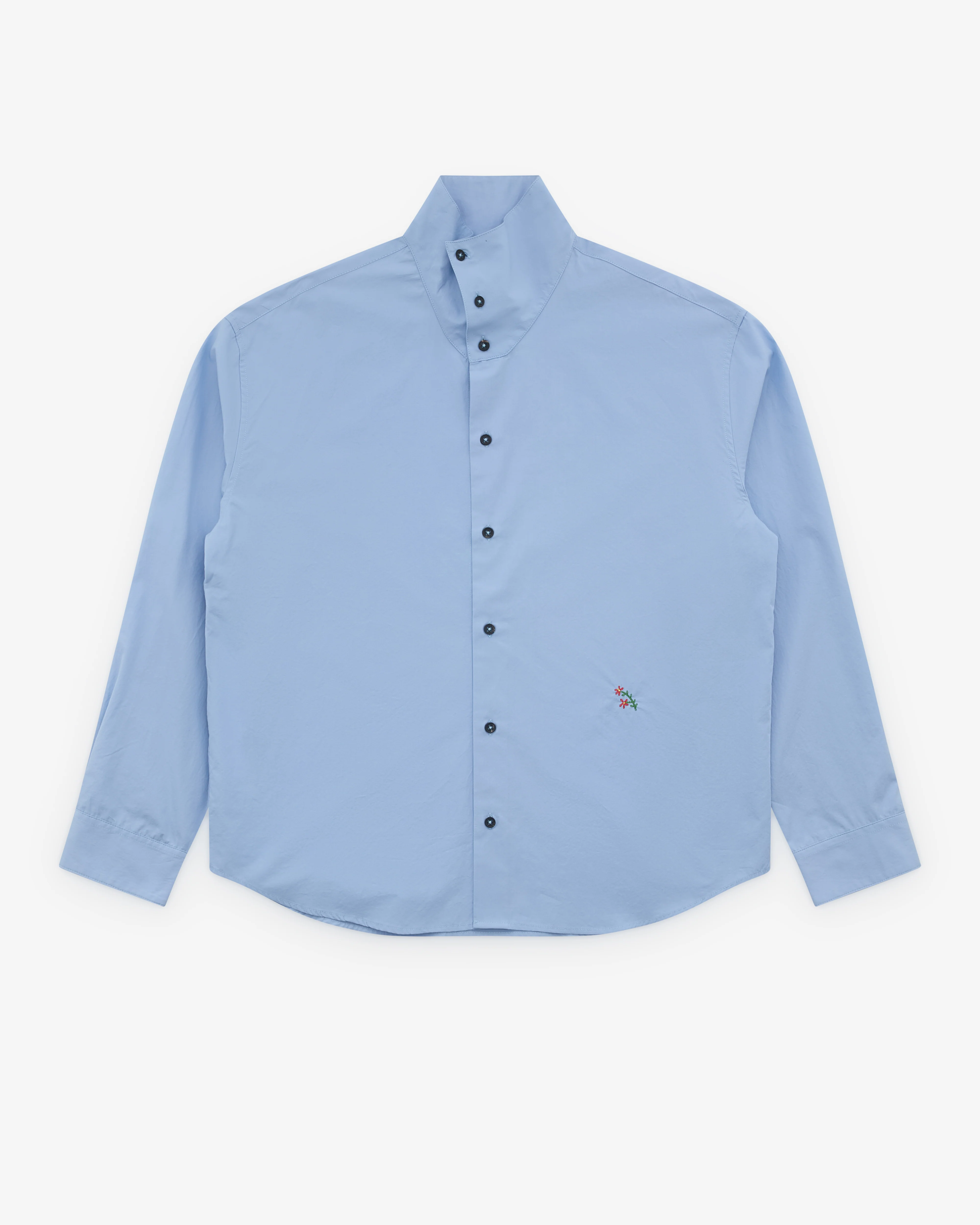 Diomene - Men’s High Collar Shirt - (Blue)