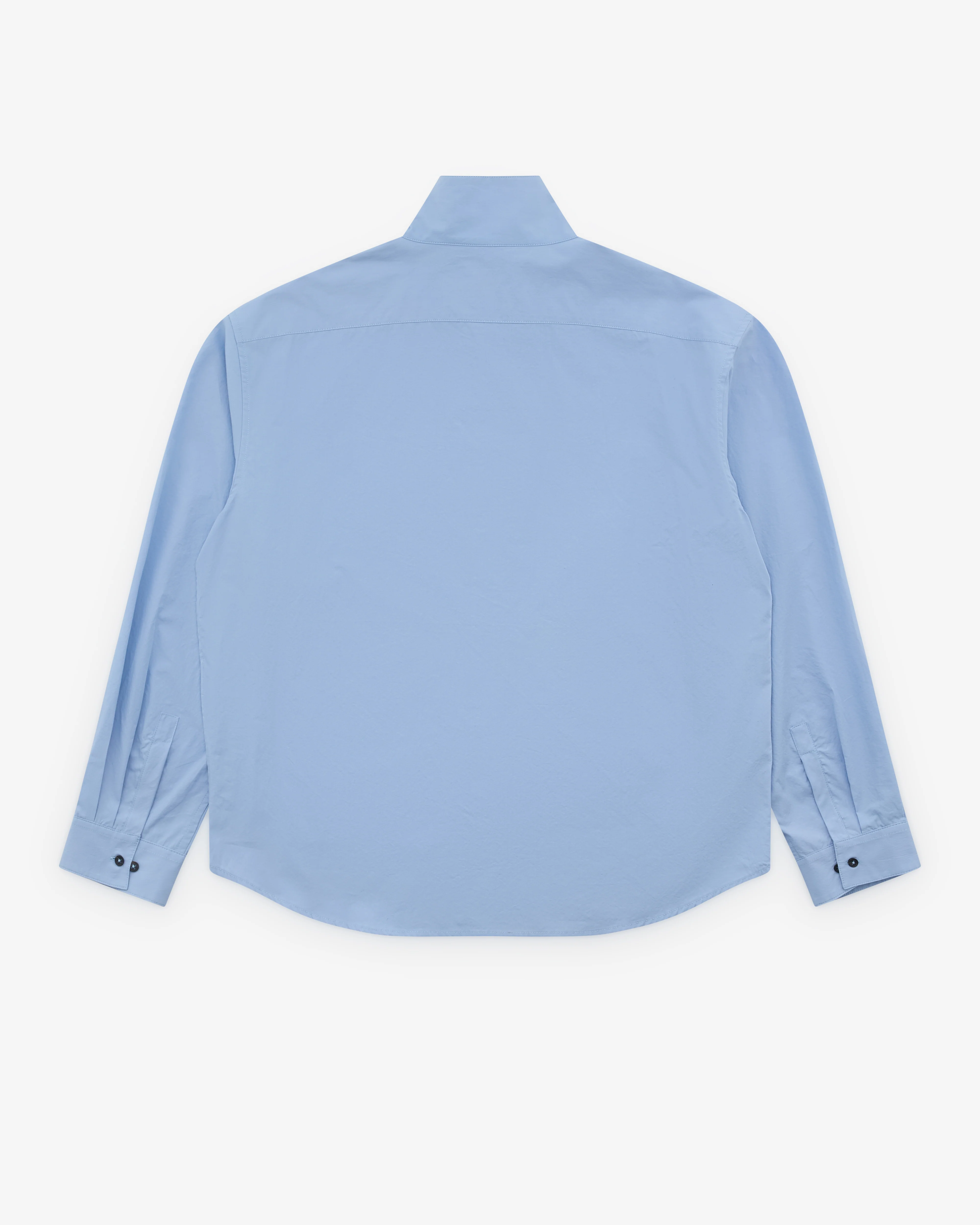 Diomene - Men’s High Collar Shirt - (Blue) - Image 2