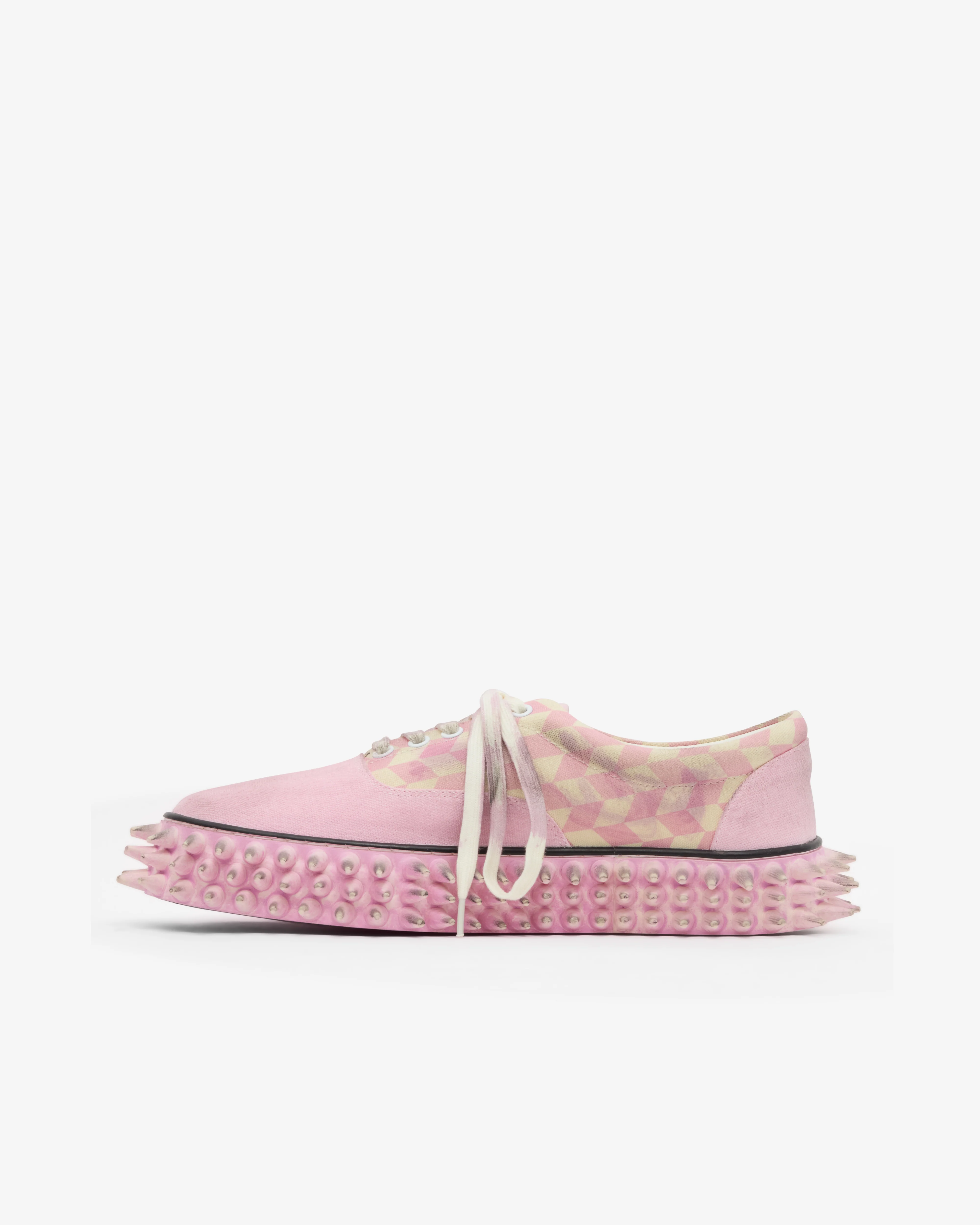 Doublet - Men's Dirty Spike Canvas Sneaker - (Pink) - Image 2