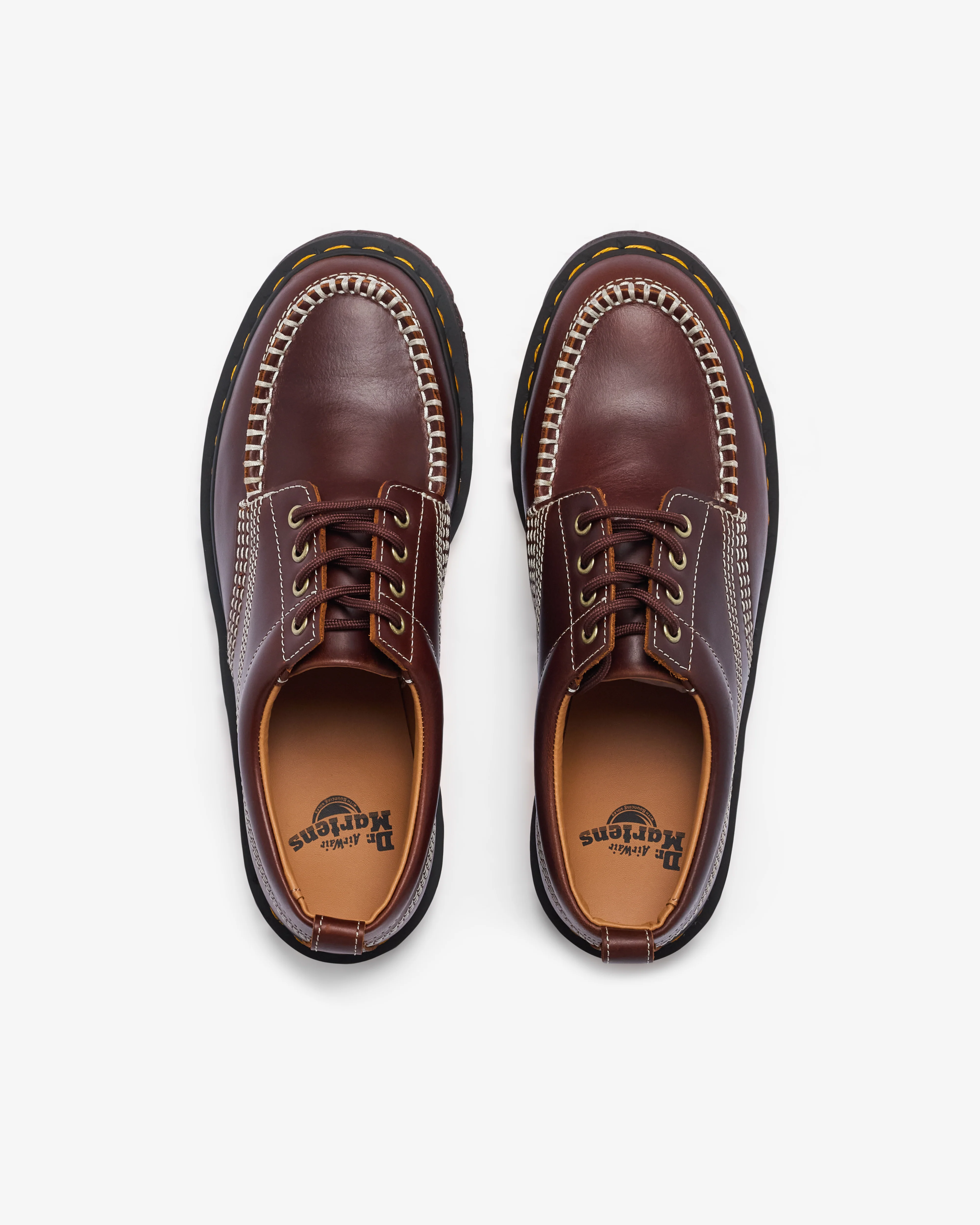 Dr. Martens - Men's Lowell Moc Toe Shoe - (Butterscotch) - Image 5