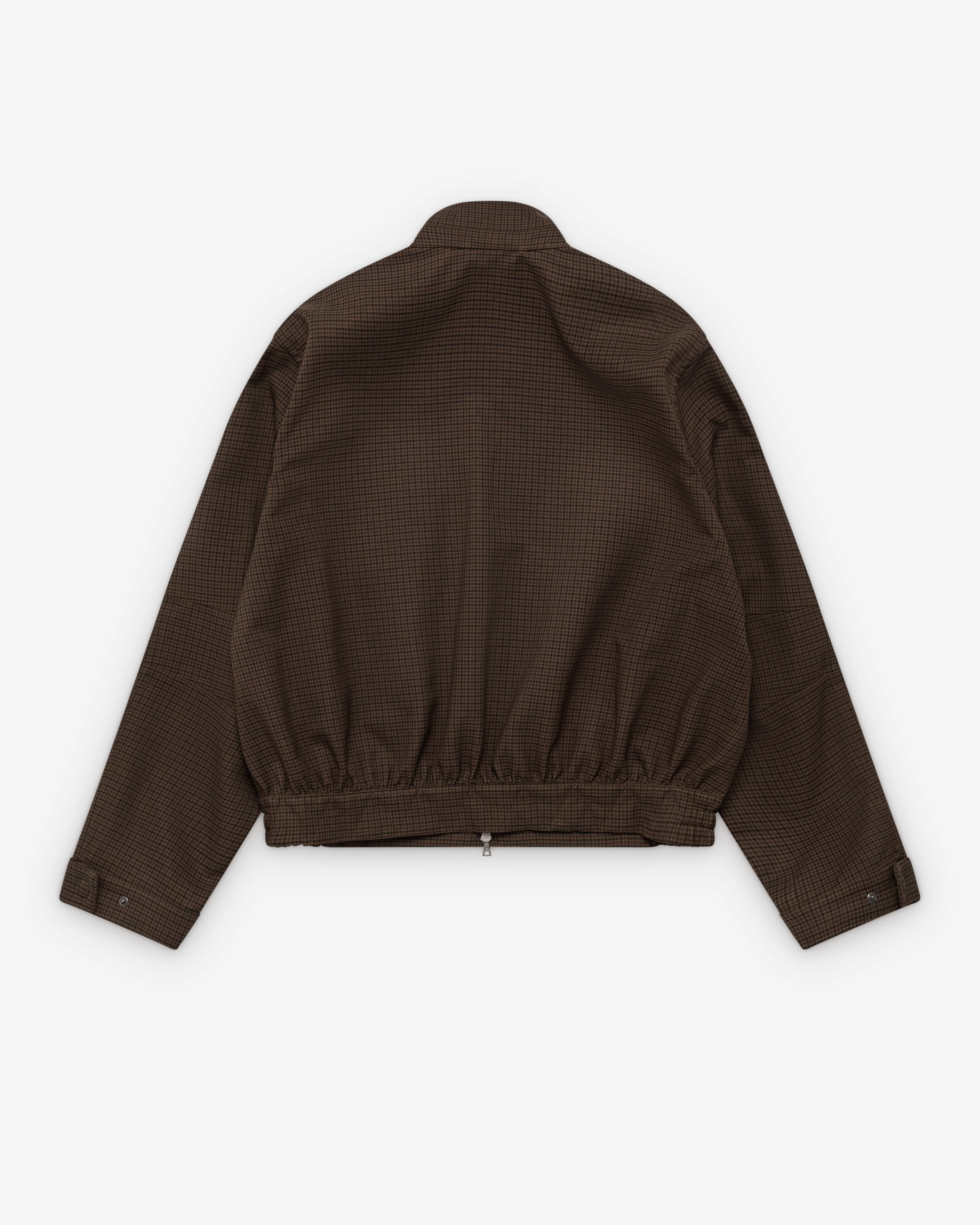 Dries Van Noten - Men's Stand Collar Jacket - (Brown Check) - Image 2