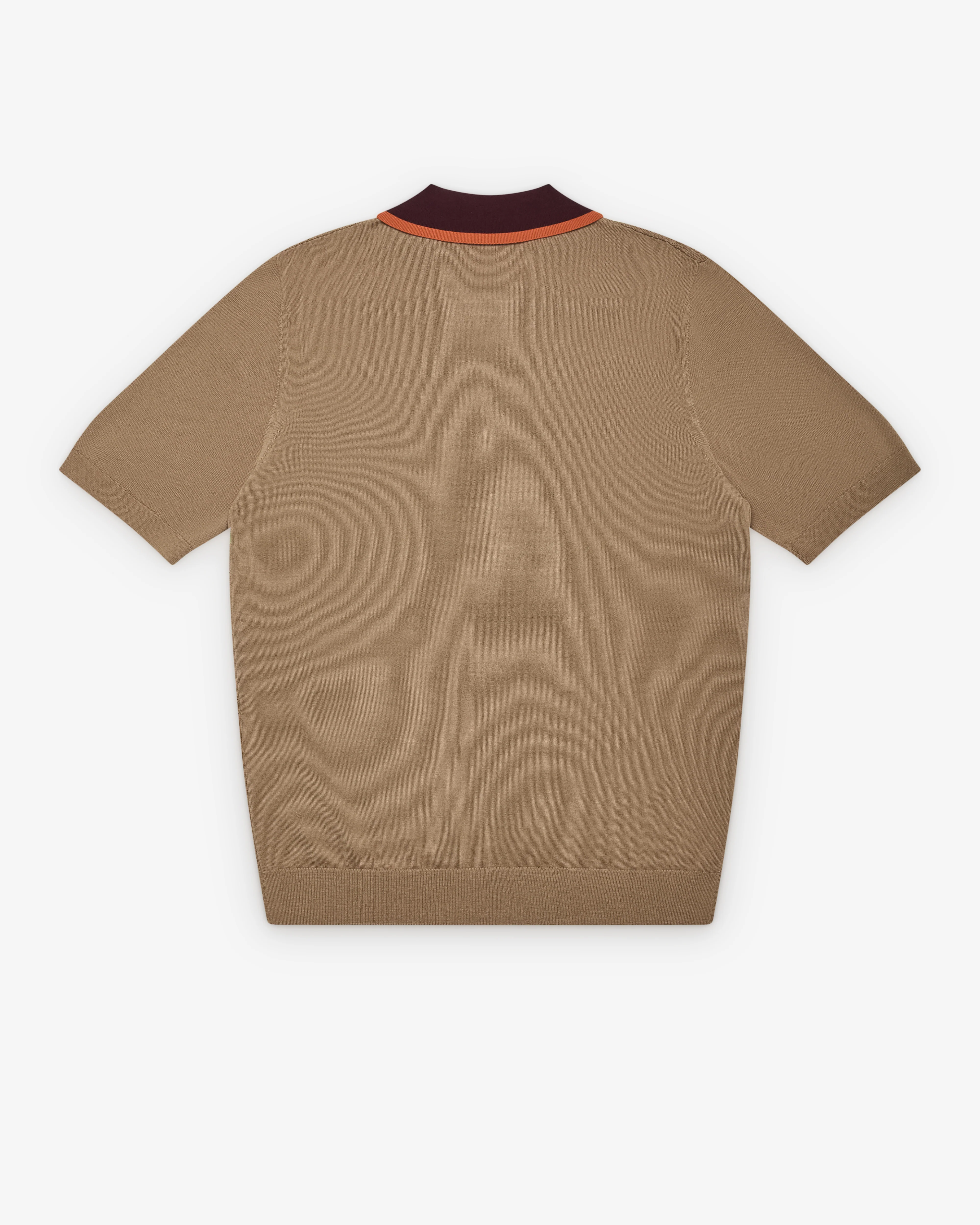 Dries Van Noten - Men's Knit Polo - (Camel) - Image 2