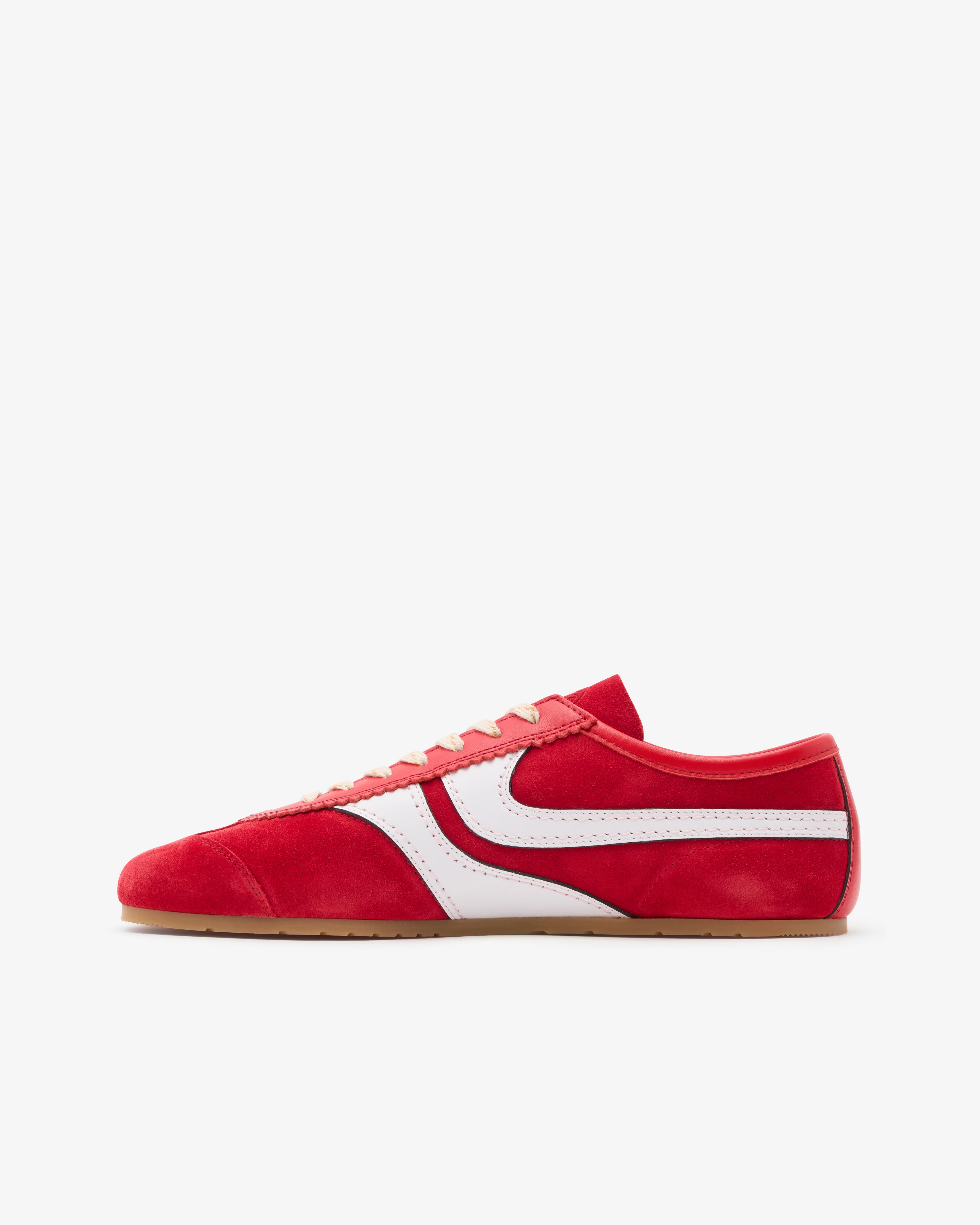 Dries Van Noten - Men's Suede Sneakers - (Red) - Image 2