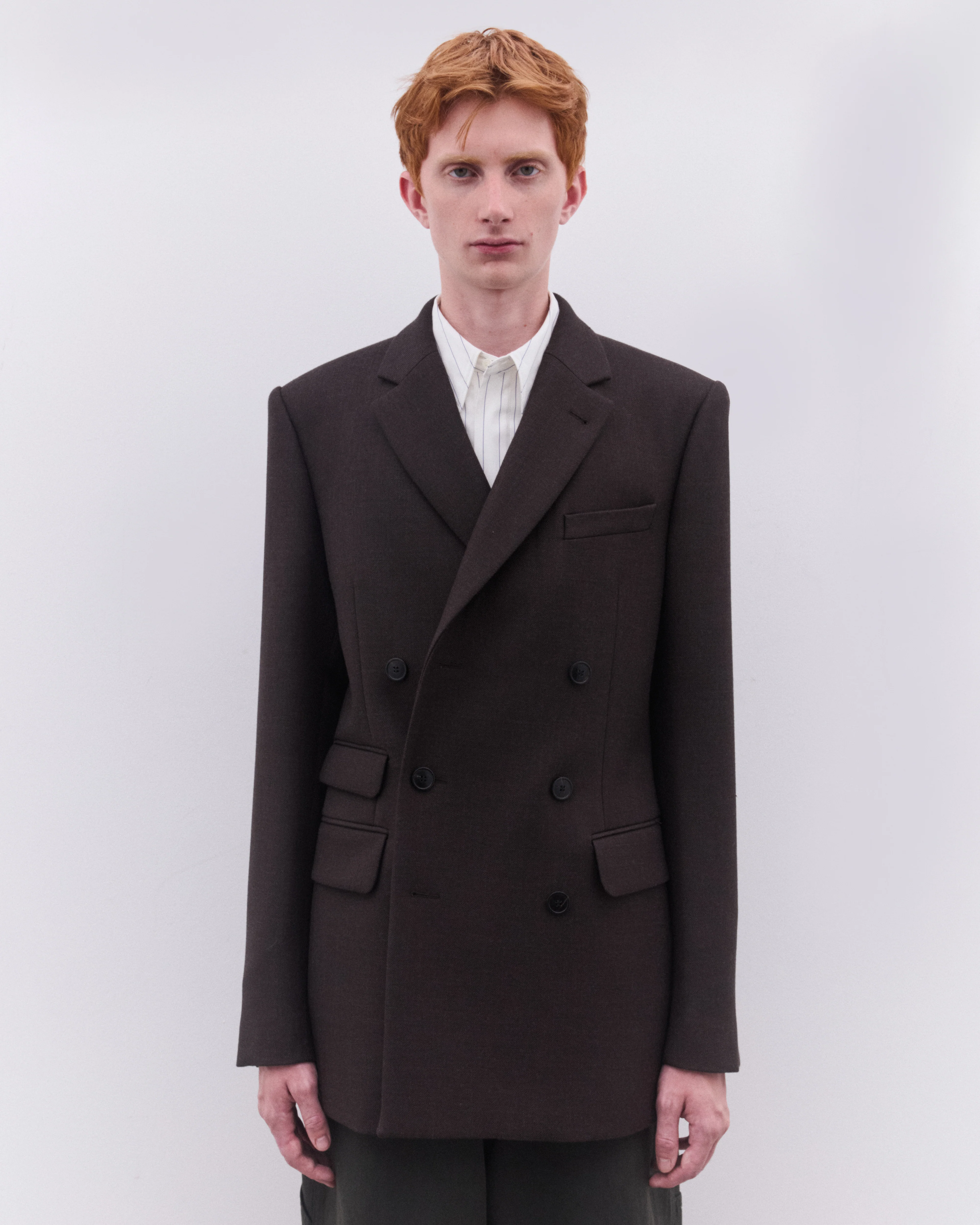Dries Van Noten - Men’s Double Breasted Blazer - (Dark Brown) - Image 3
