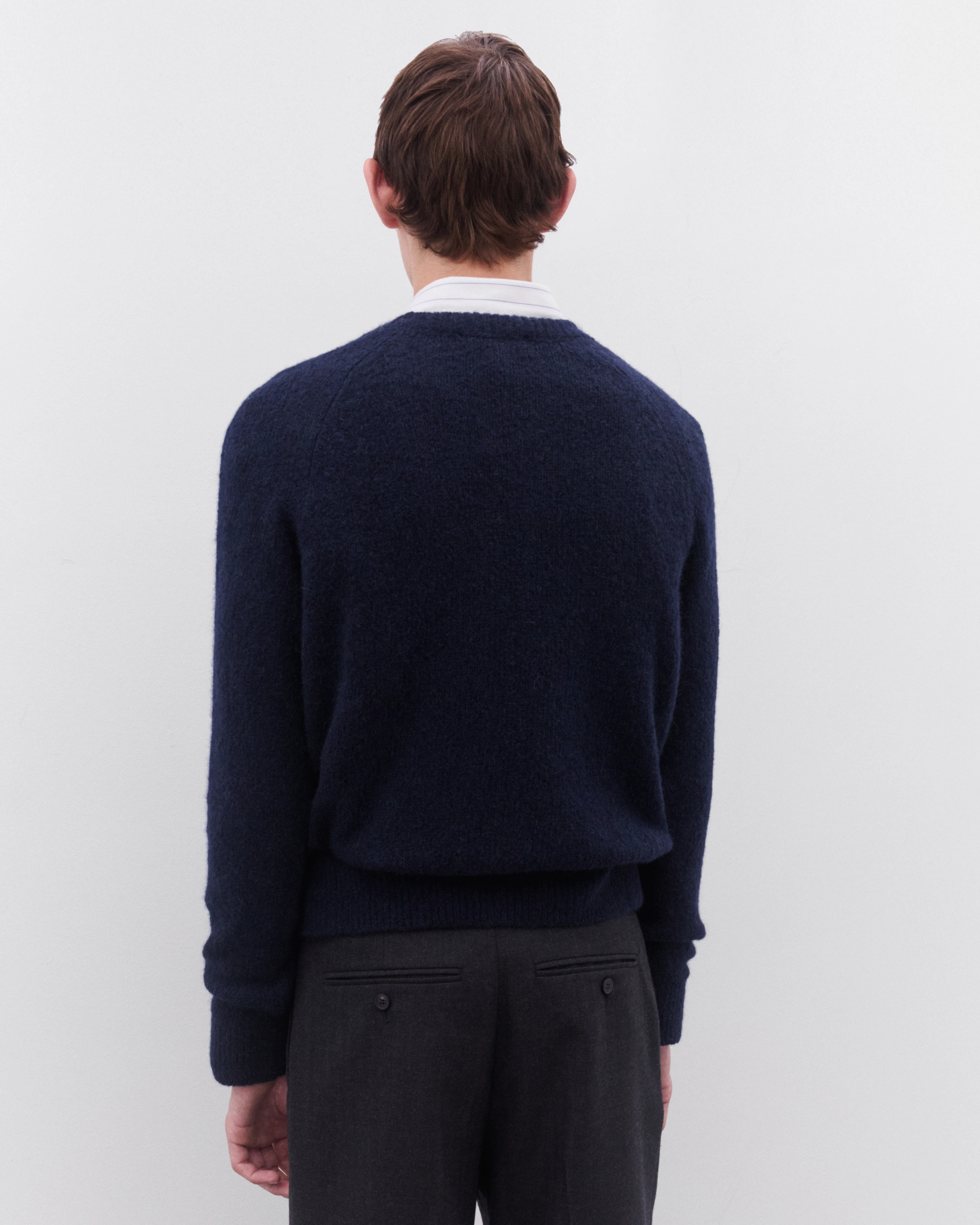 Dries Van Noten - Men’s Round Neck Sweater - (Navy) - Image 4