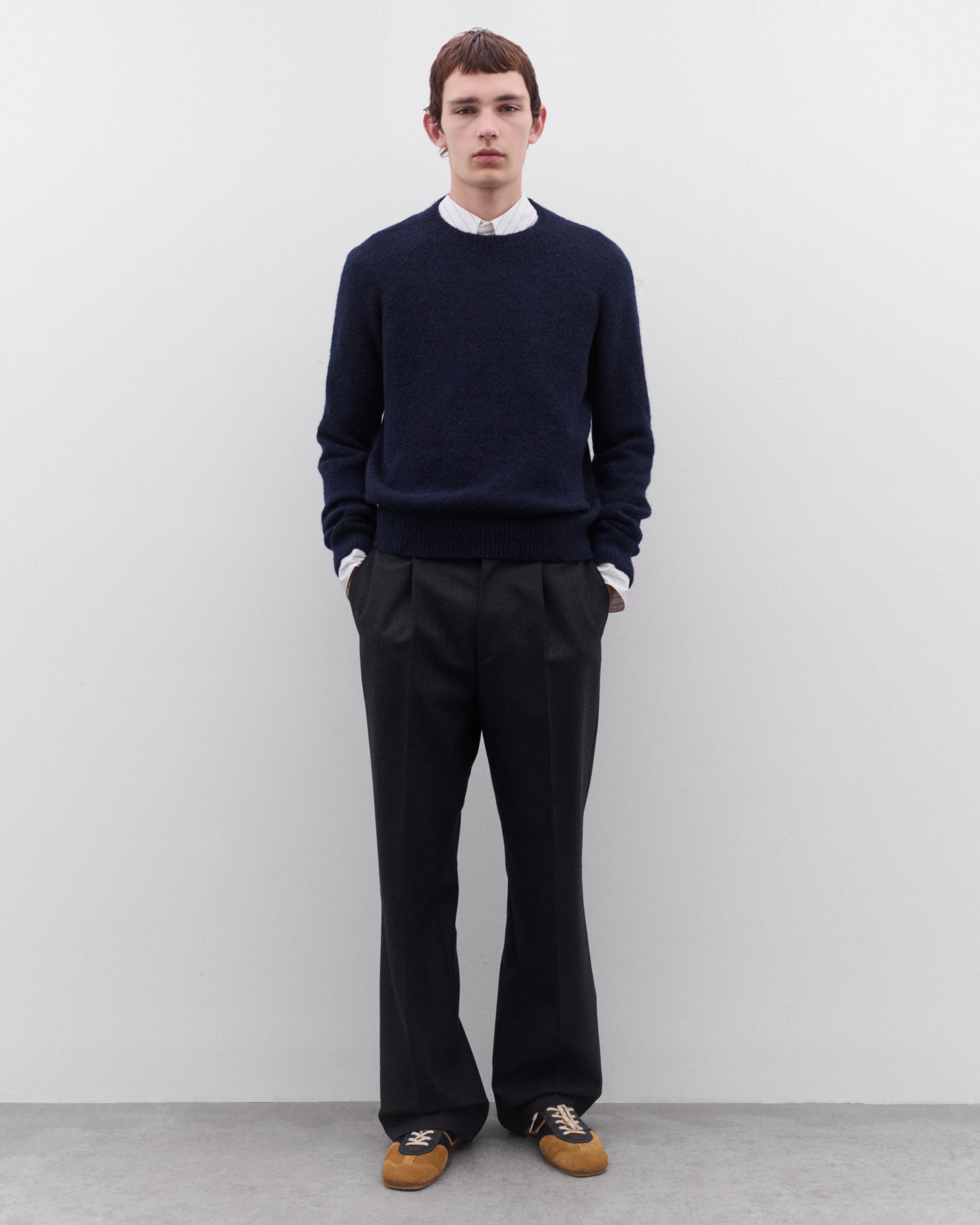 Dries Van Noten - Men’s Round Neck Sweater - (Navy) - Image 5