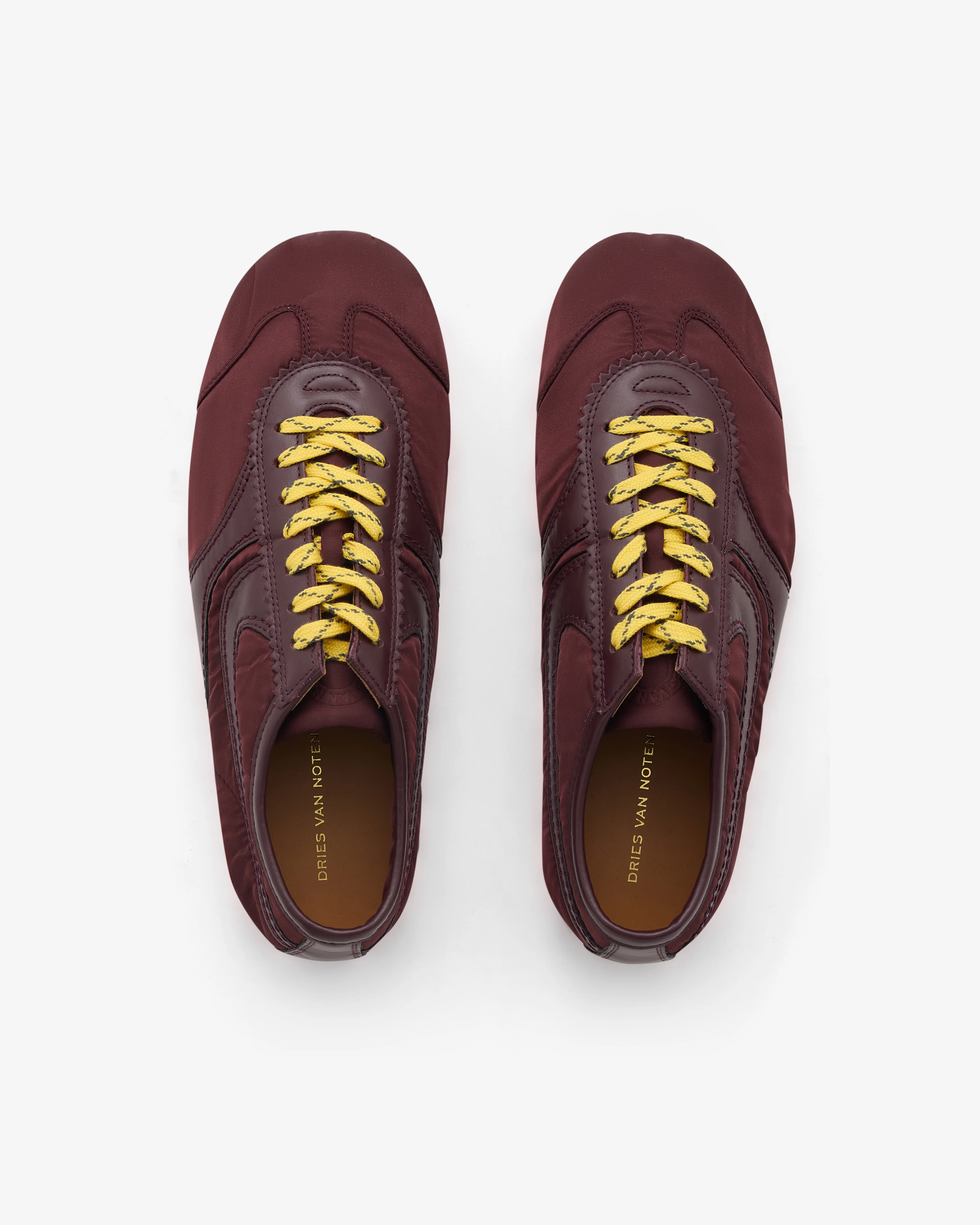 Dries Van Noten - Men’s Nylon Sneakers - (Bordeaux) - Image 5