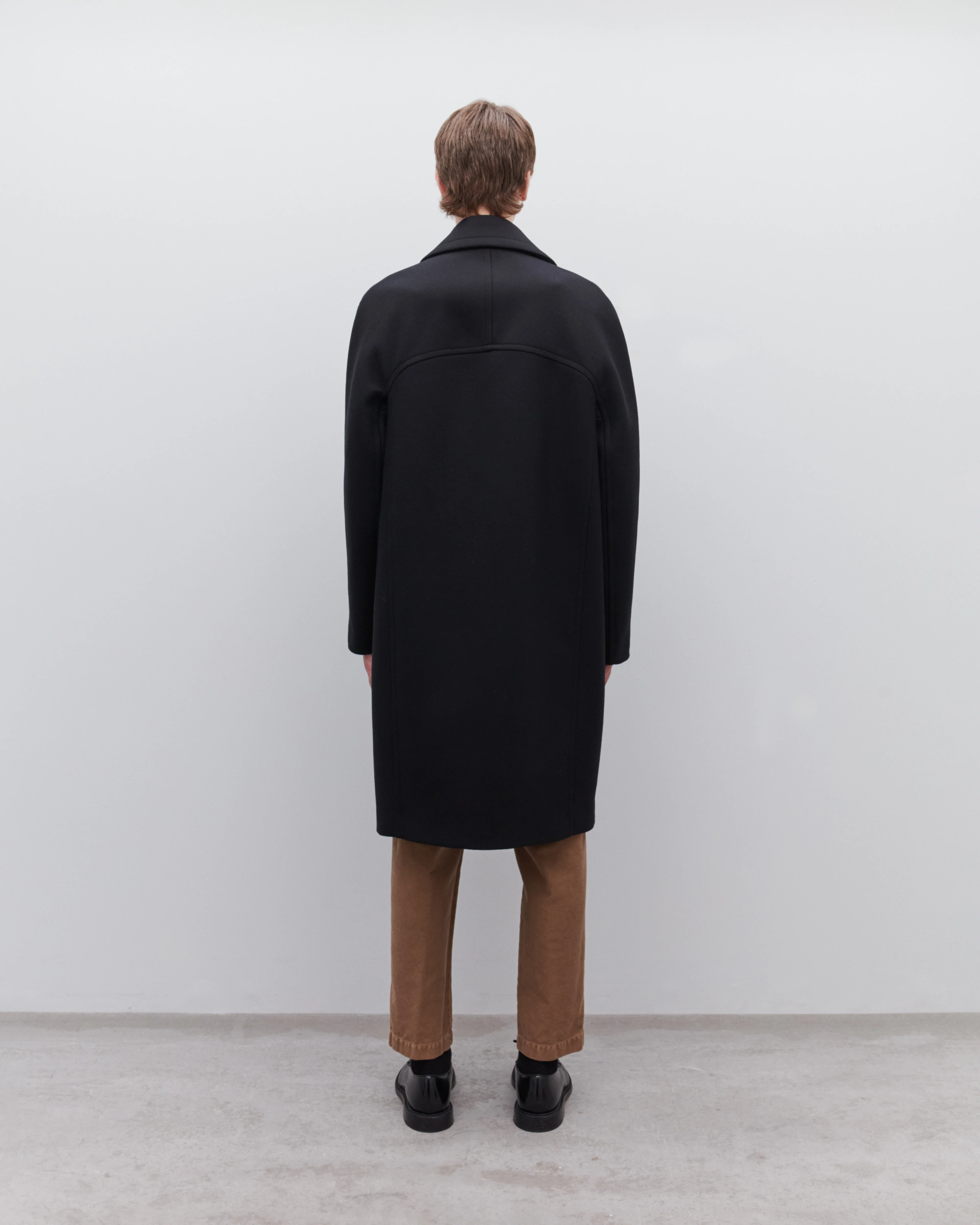 Dries Van Noten - Men’s Double Breasted Wool Coat - (Black) - Image 4