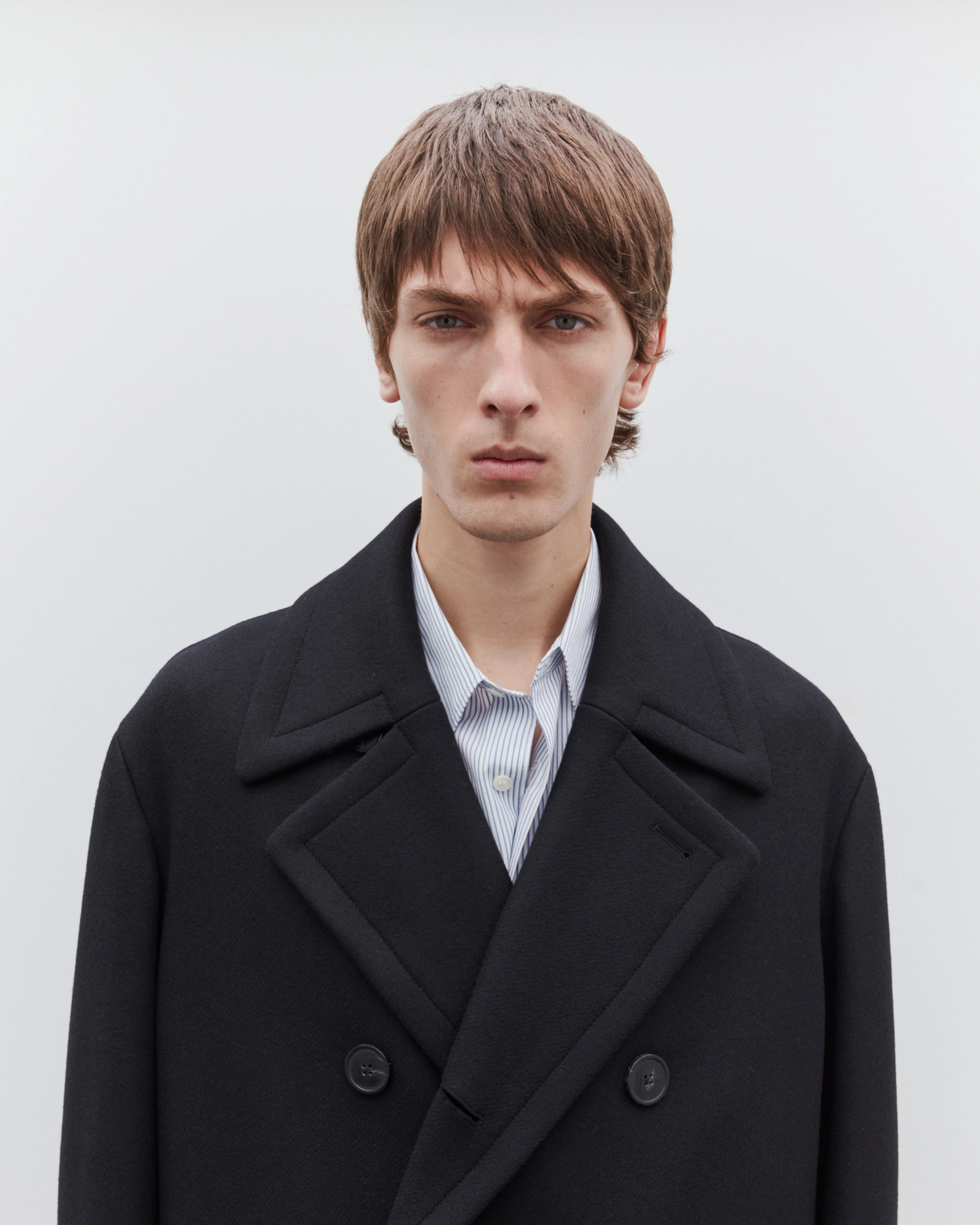 Dries Van Noten - Men’s Double Breasted Wool Coat - (Black) - Image 5