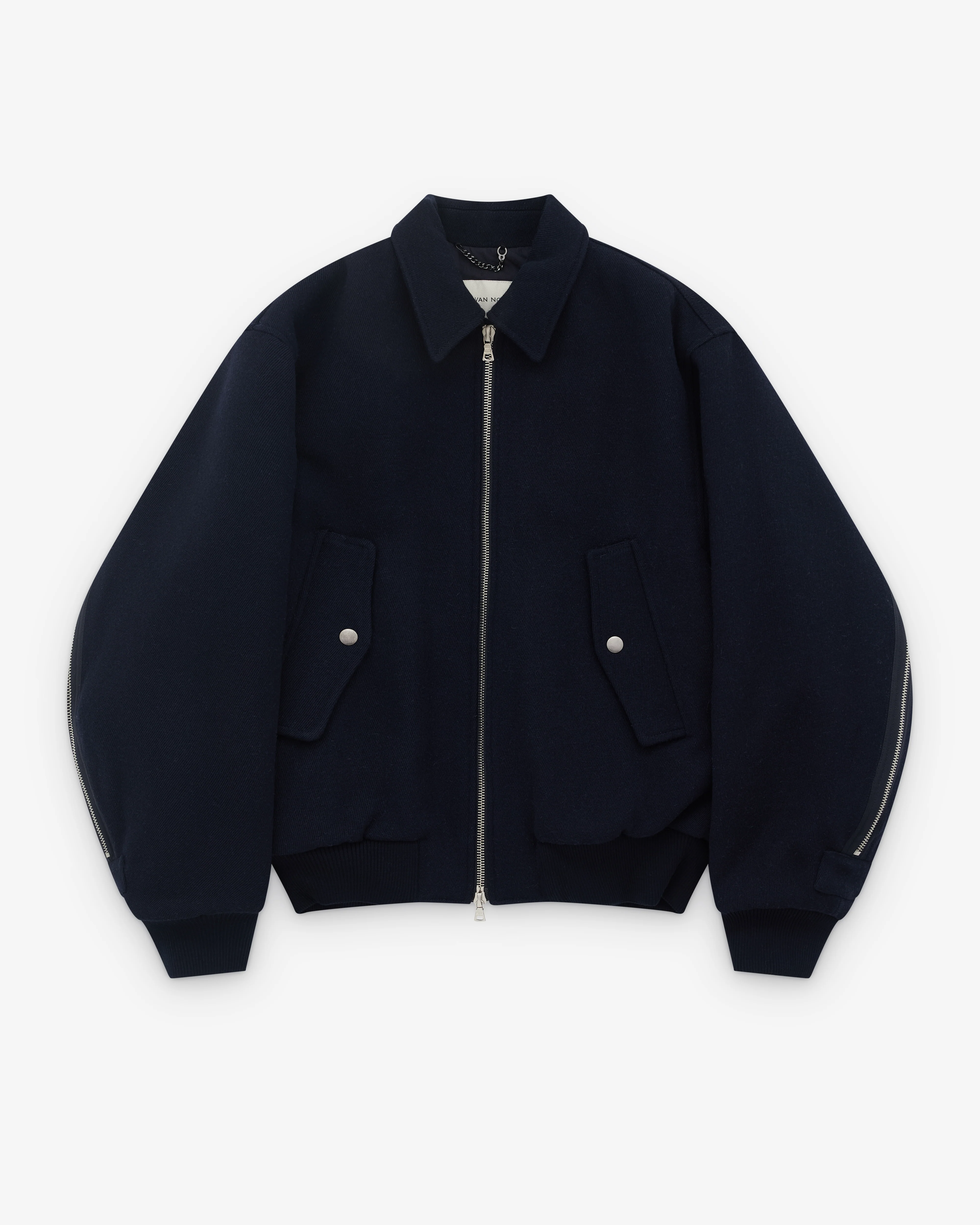 Dries Van Noten - Men’s Zip Bomber Jacket - (Navy)