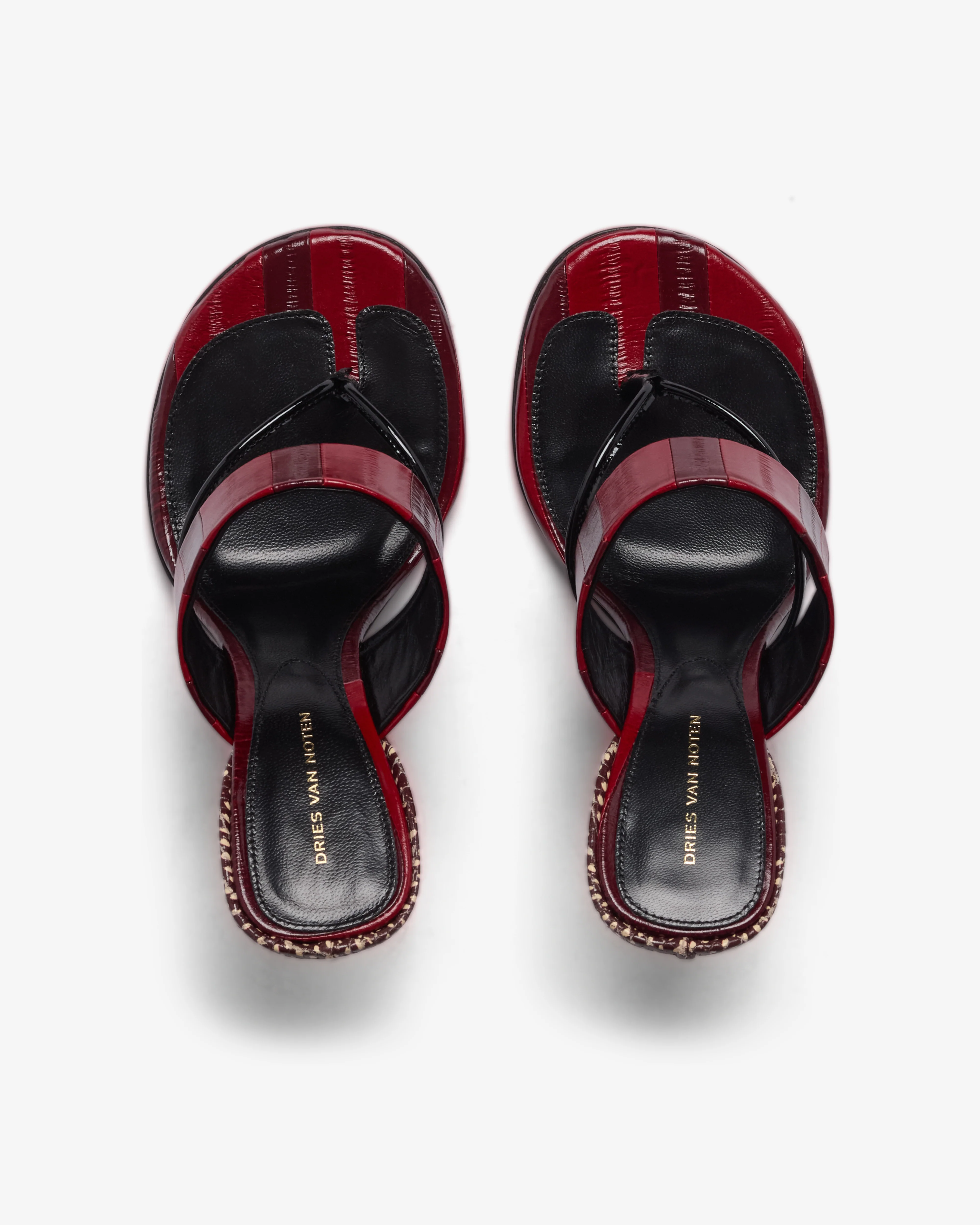 Dries Van Noten - Women's Open Toe Mules - (Red) - Image 5