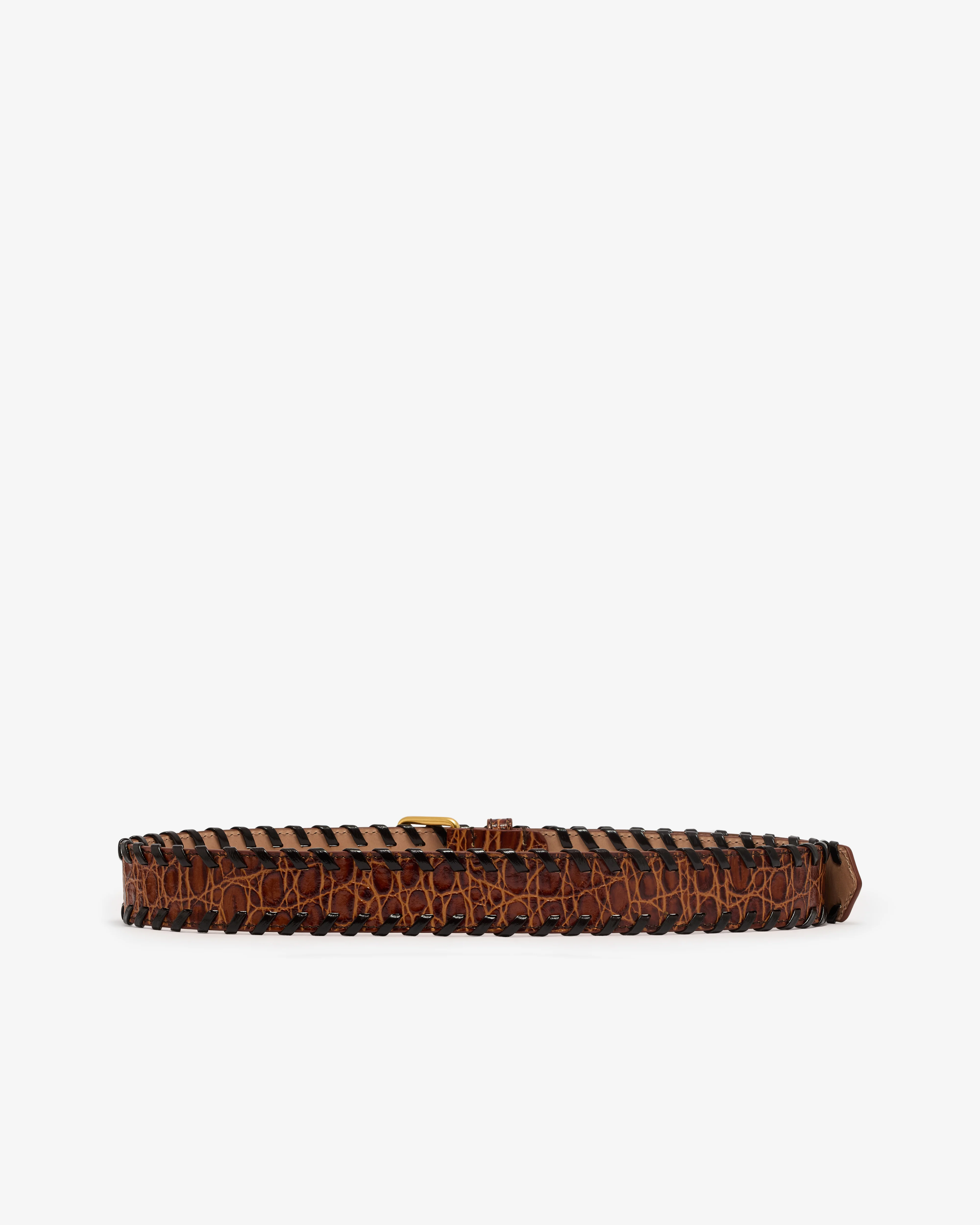 Dries Van Noten - Women’s Embellished Leather Belt - (Tan) - Image 2