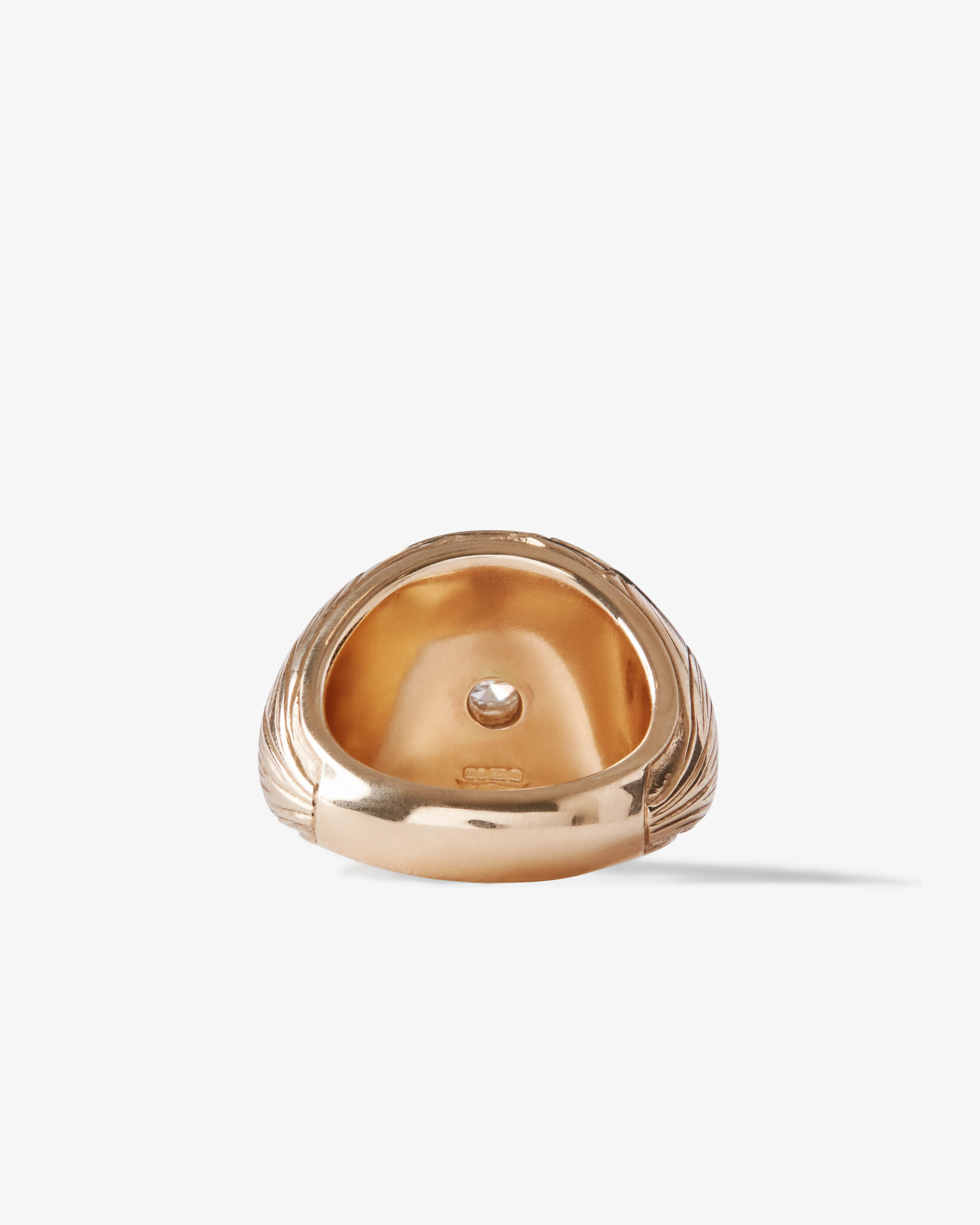 Duffy - Gold Engraved Diamond Ring - Image 3