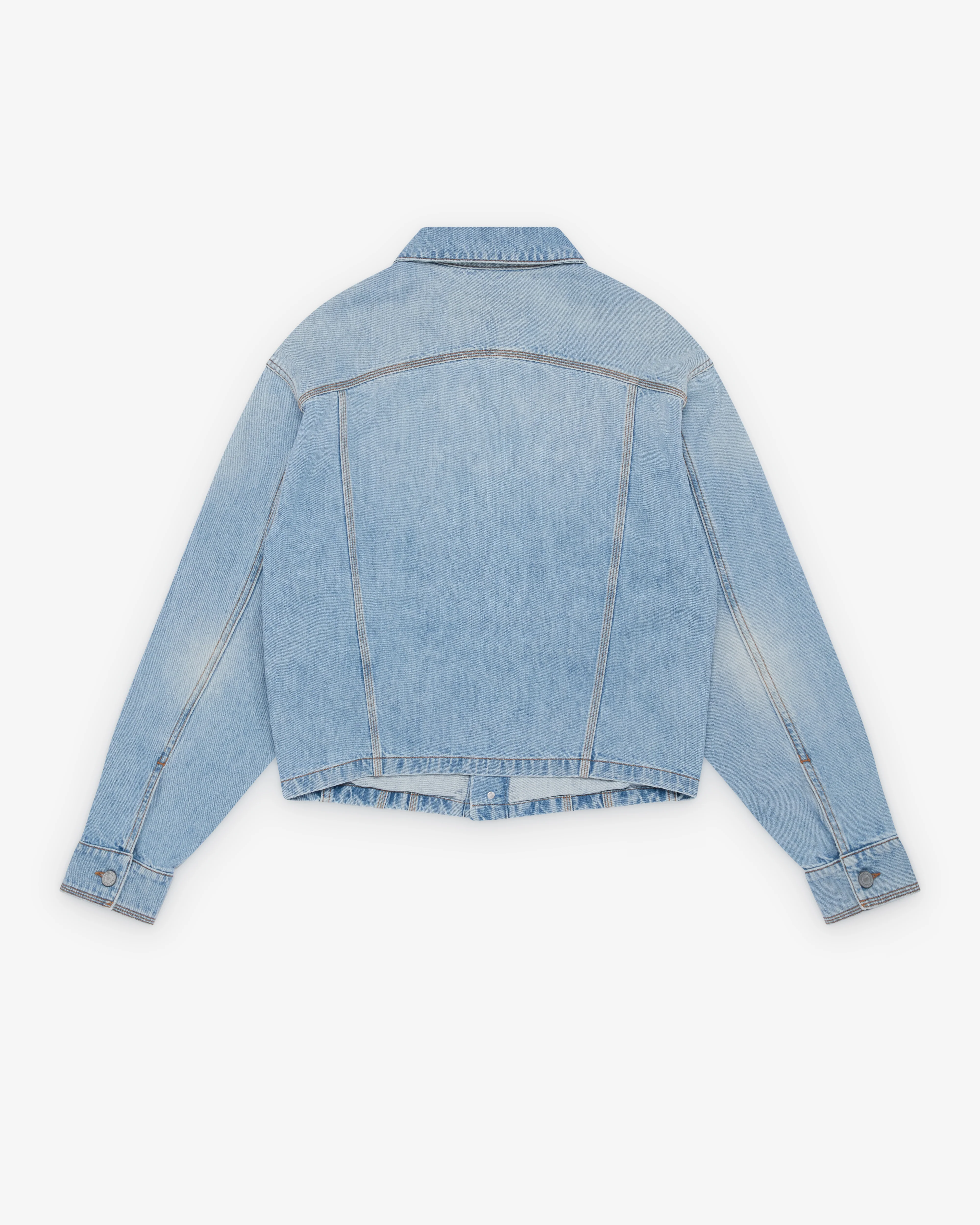 Erl - Men's Unisex Blue Denim Jacket Woven - (Blue) - Image 2