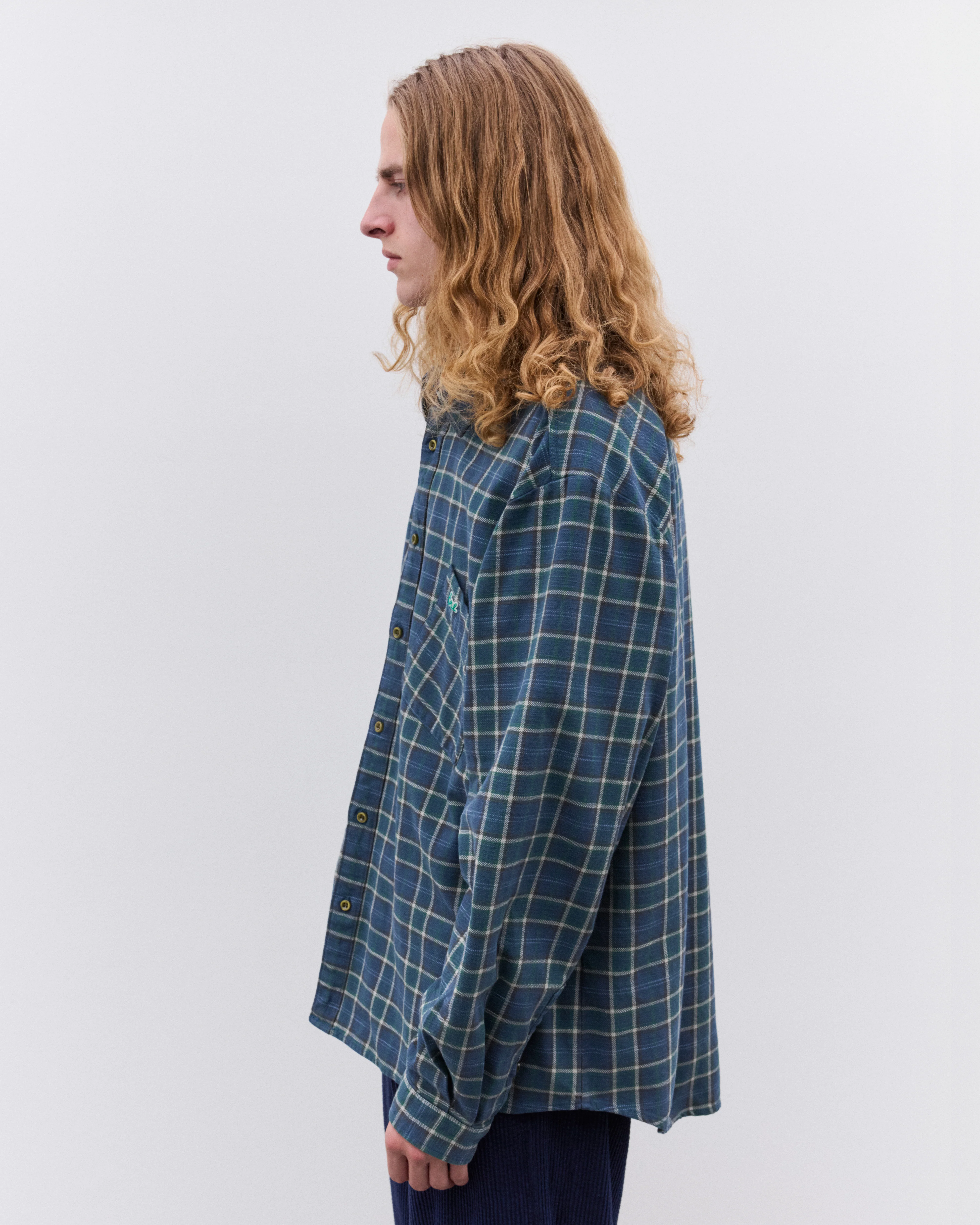 Erl - Green Plaid Overshirt - (Green) - Image 4