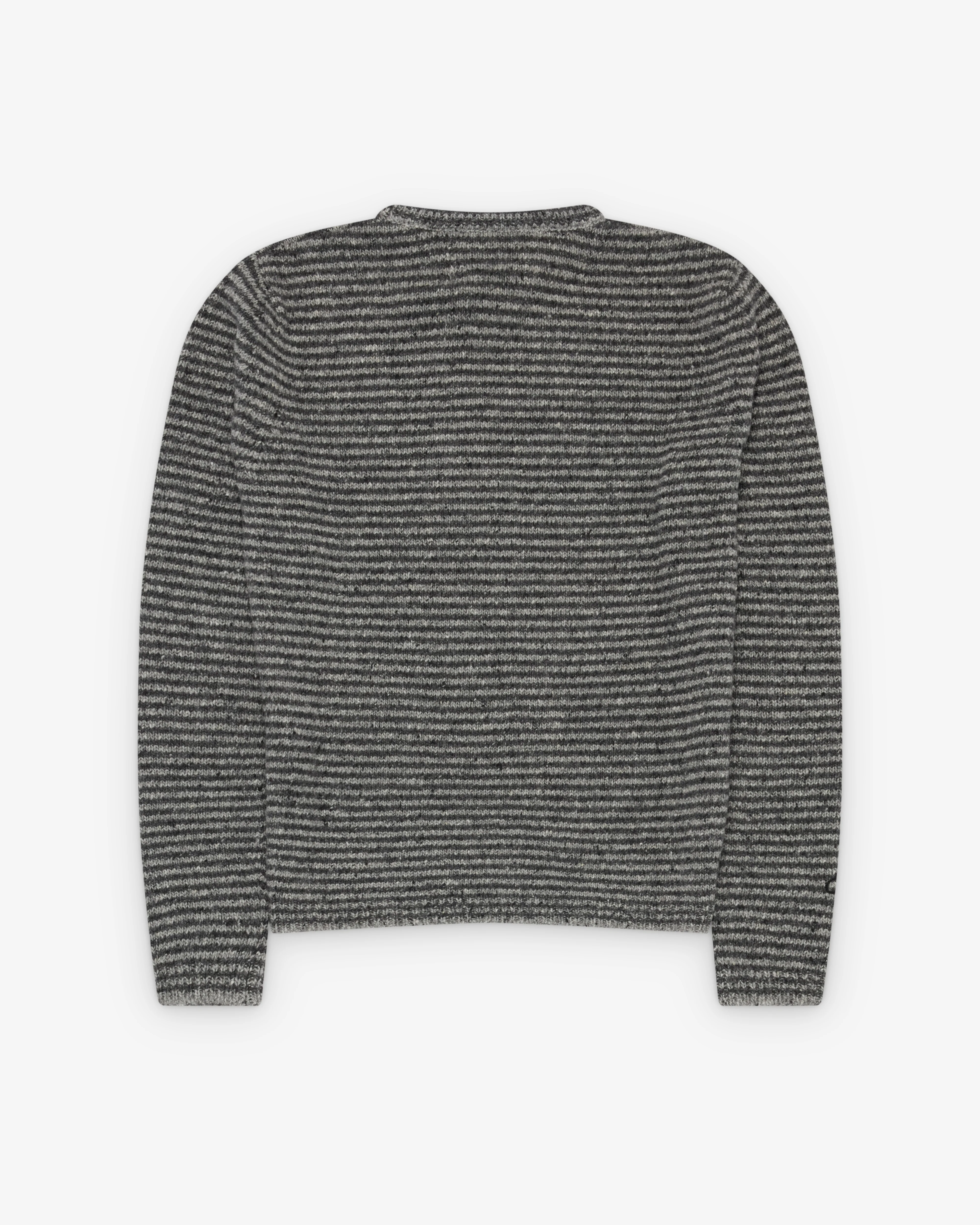 ERL - Thin Wool Crewneck Sweater - (Dark Grey) - Image 2