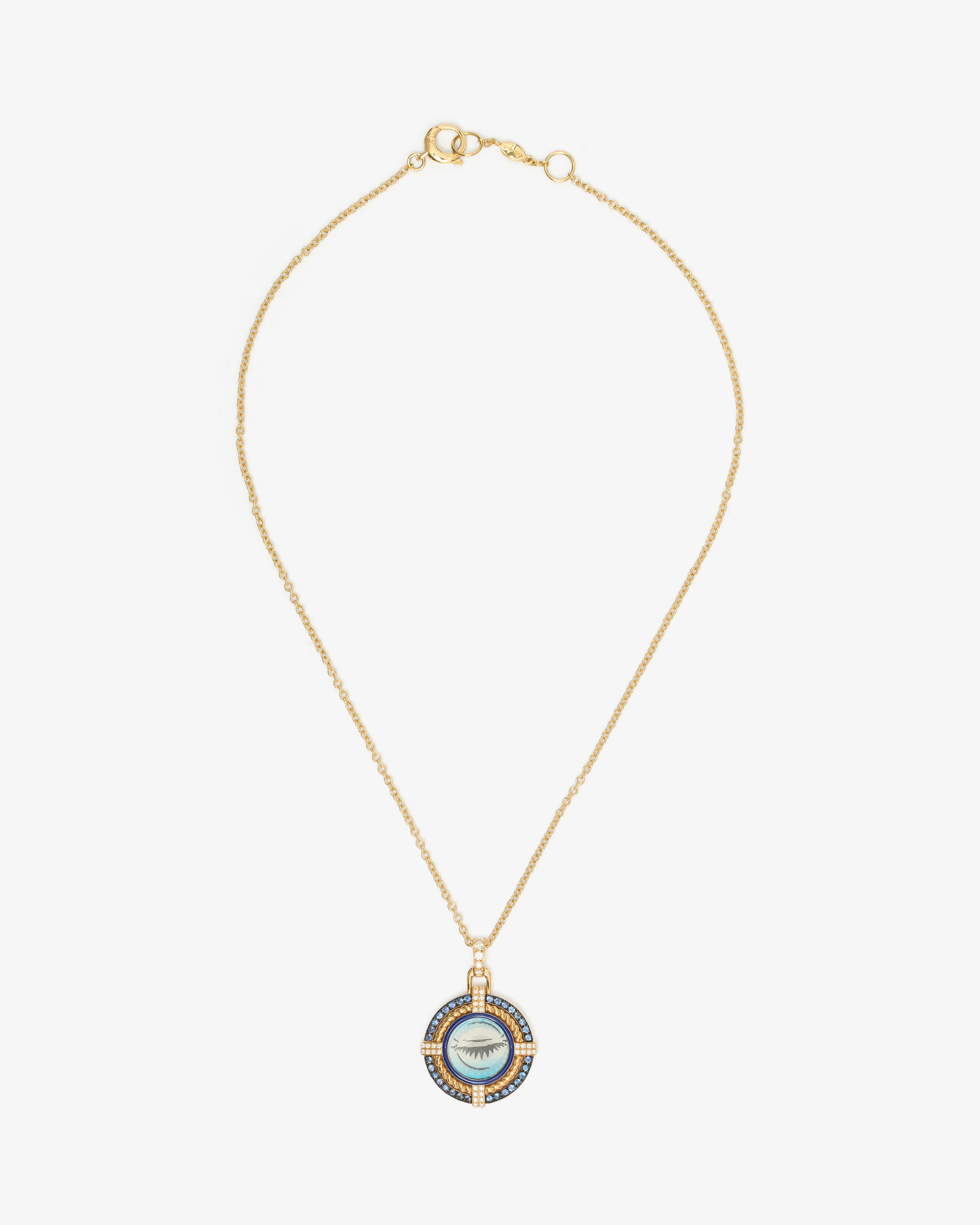 Francesca Villa - Eye See You Sapphire Pendant - (Yellow Gold)