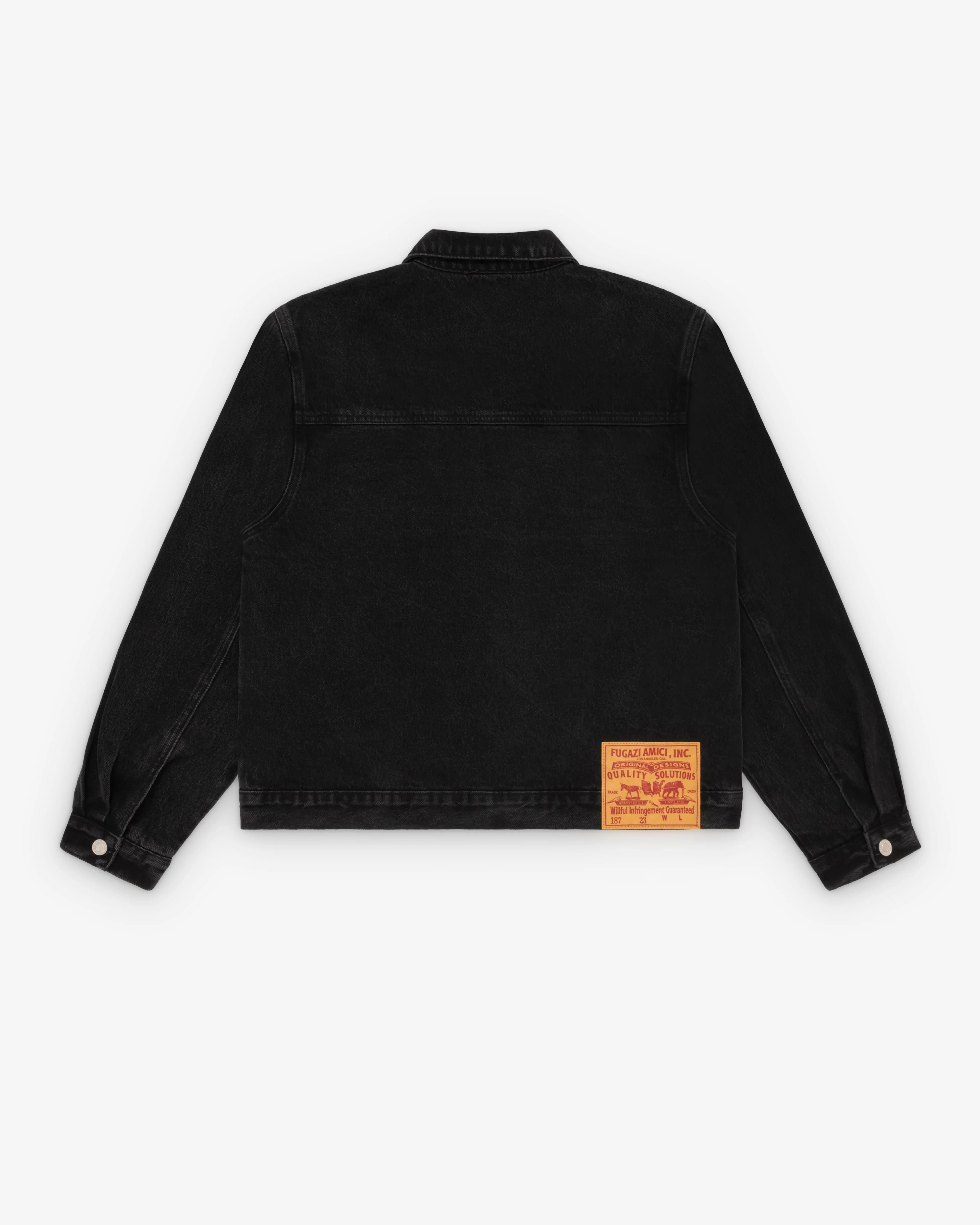 Fugazi - Men's Novelty Denim Jacket - (Washed Black) - Image 2