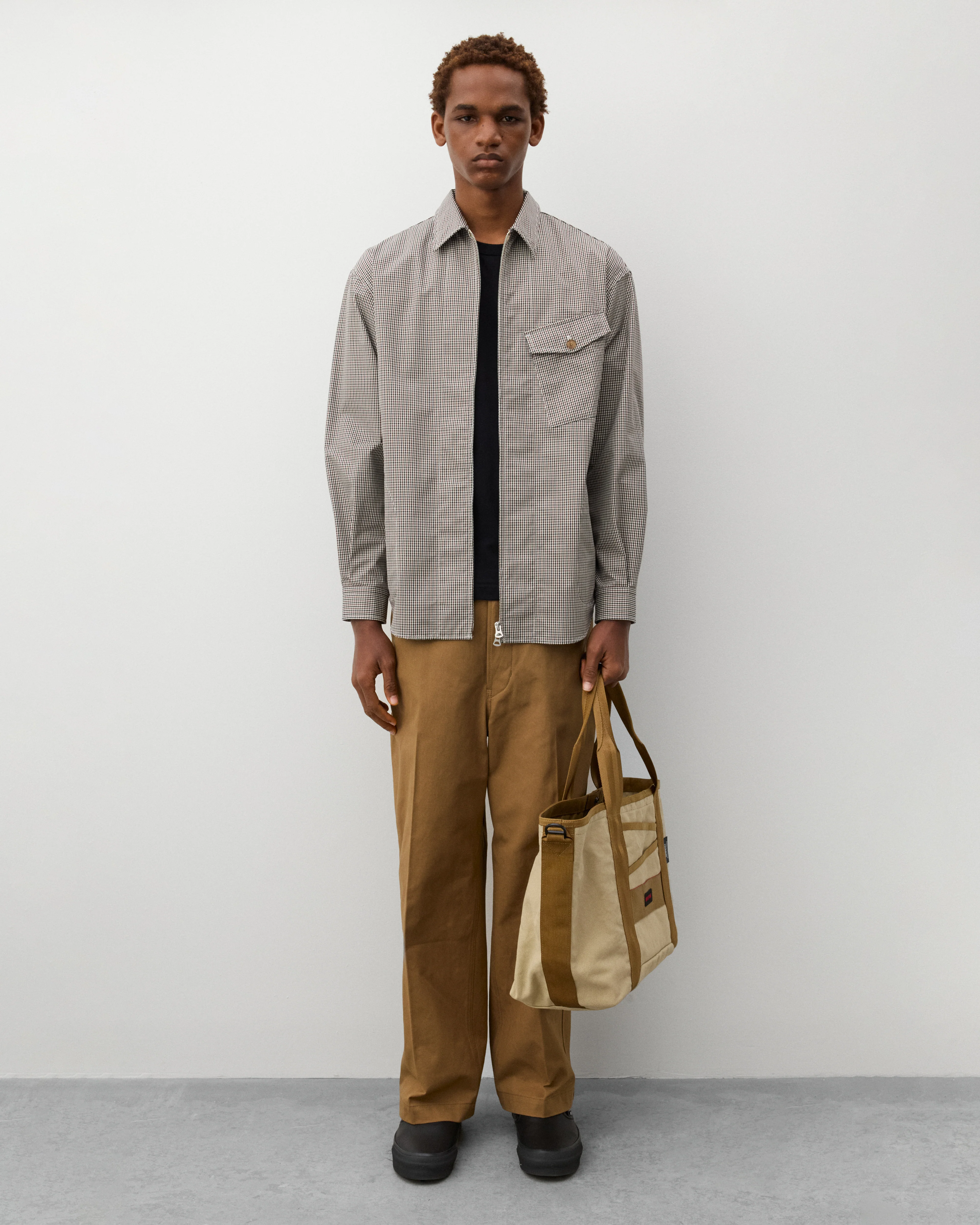 CDG Homme - Men's Briefings Canvas Tote Bag - (Beige) - Image 5