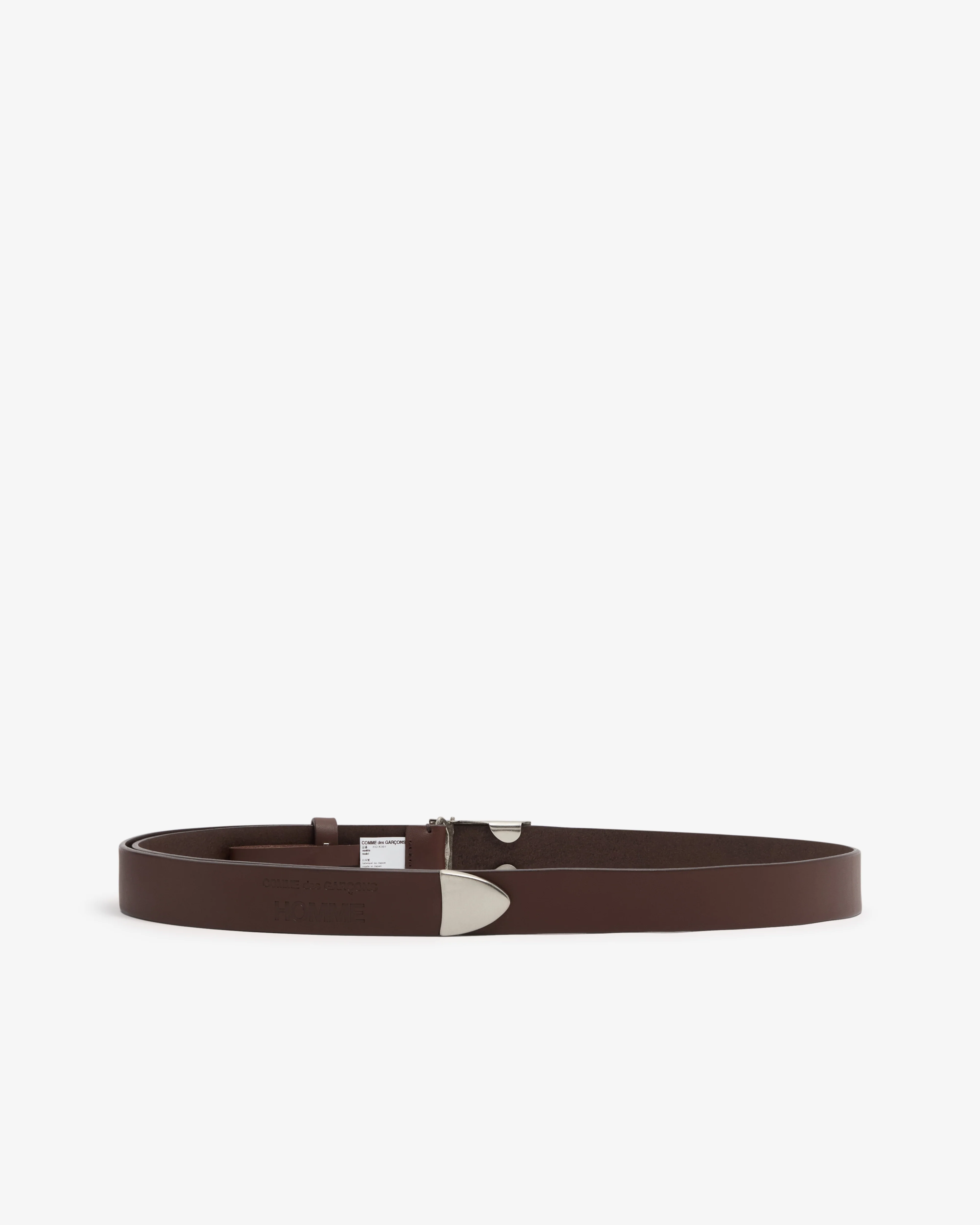 CDG Homme - Men's Leather Belt - (Brown) - Image 2