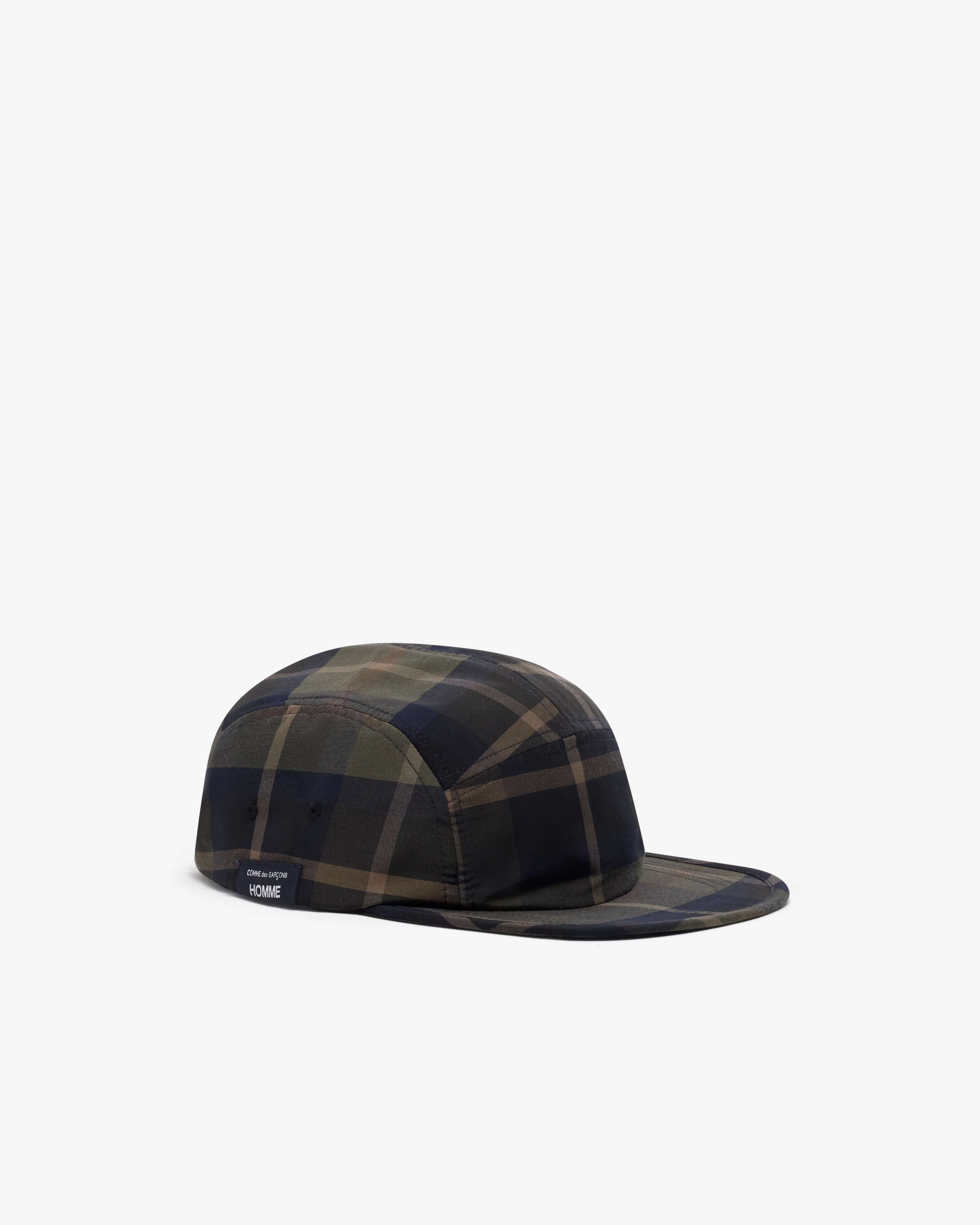 CDG Homme - Men's Check 5 Panel Cap - (Green) - Image 2