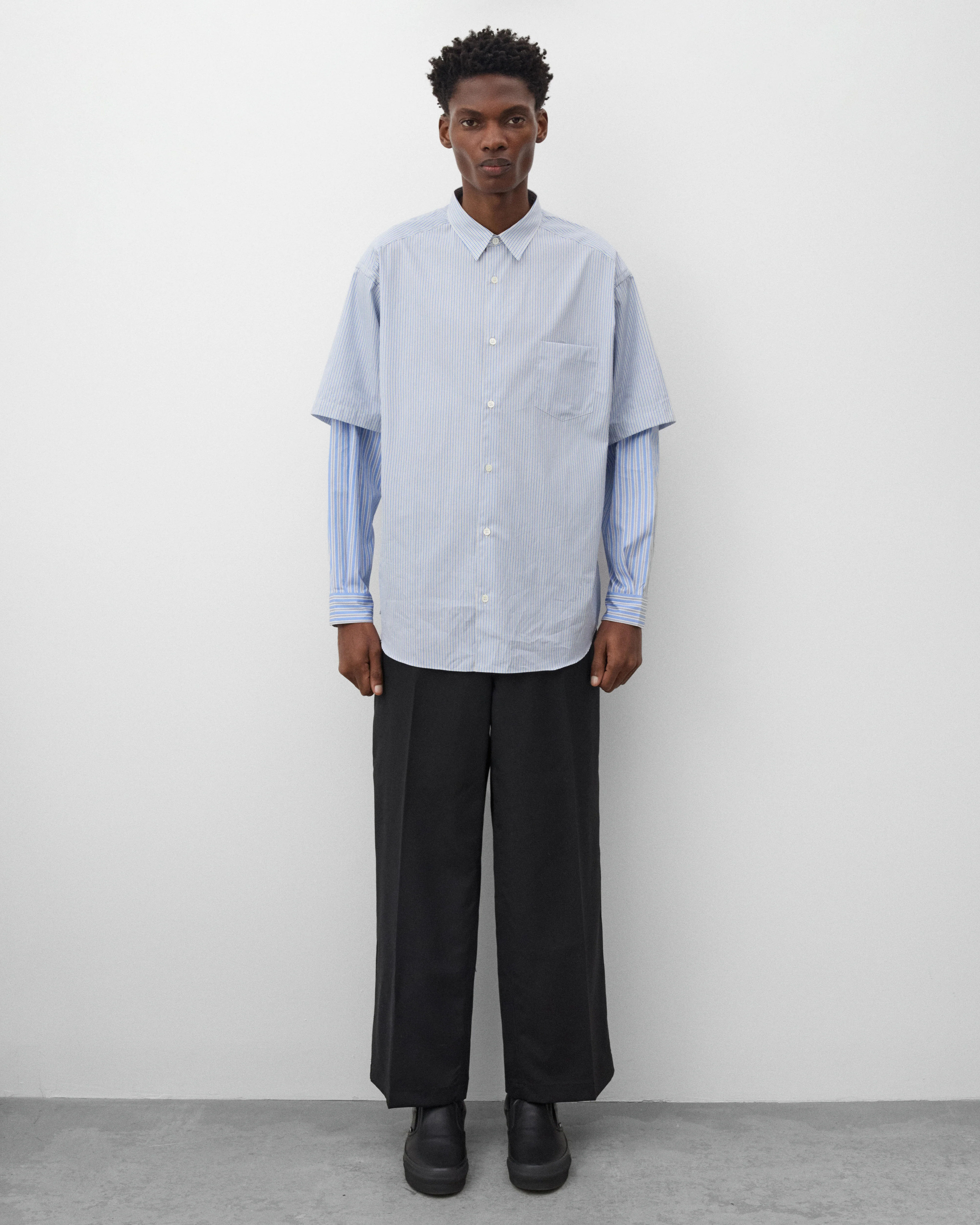 CDG Homme - Men's Pleated Trousers - (Black) - Image 6