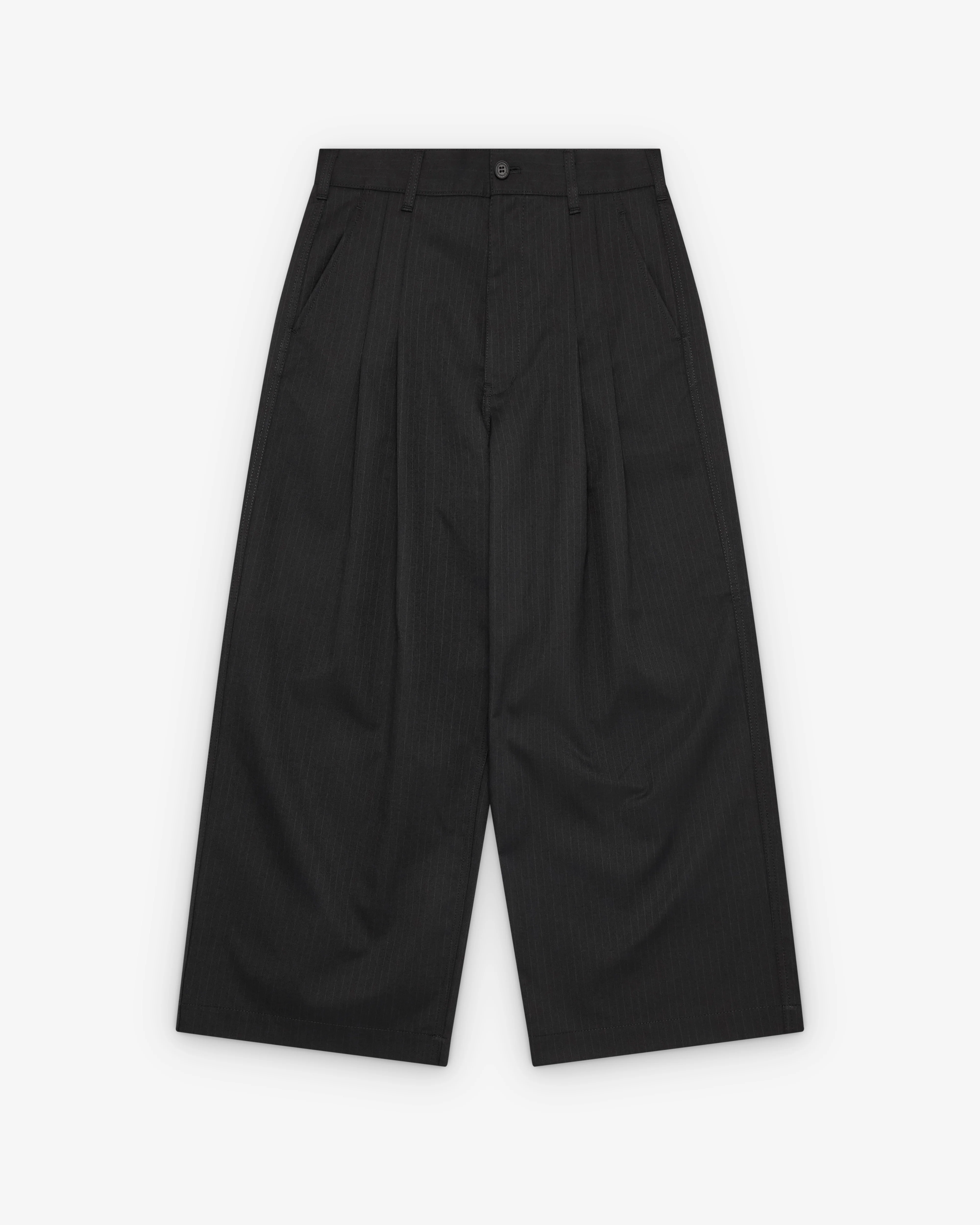 CDG Homme - Men's Pleated Pin Stripe Pants - (Black)