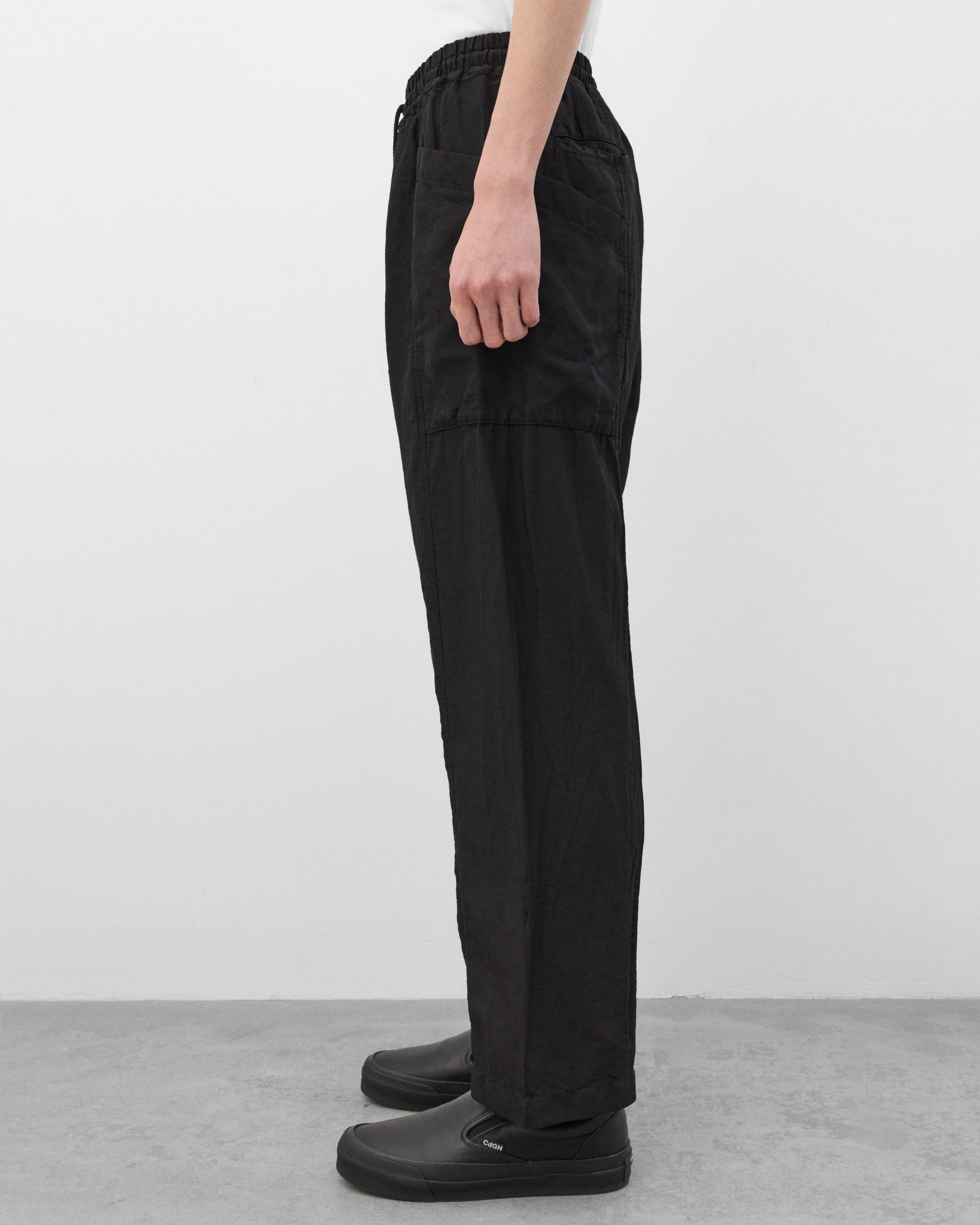 CDG Homme - Men's Garment Dyed Trousers - (Black) - Image 4