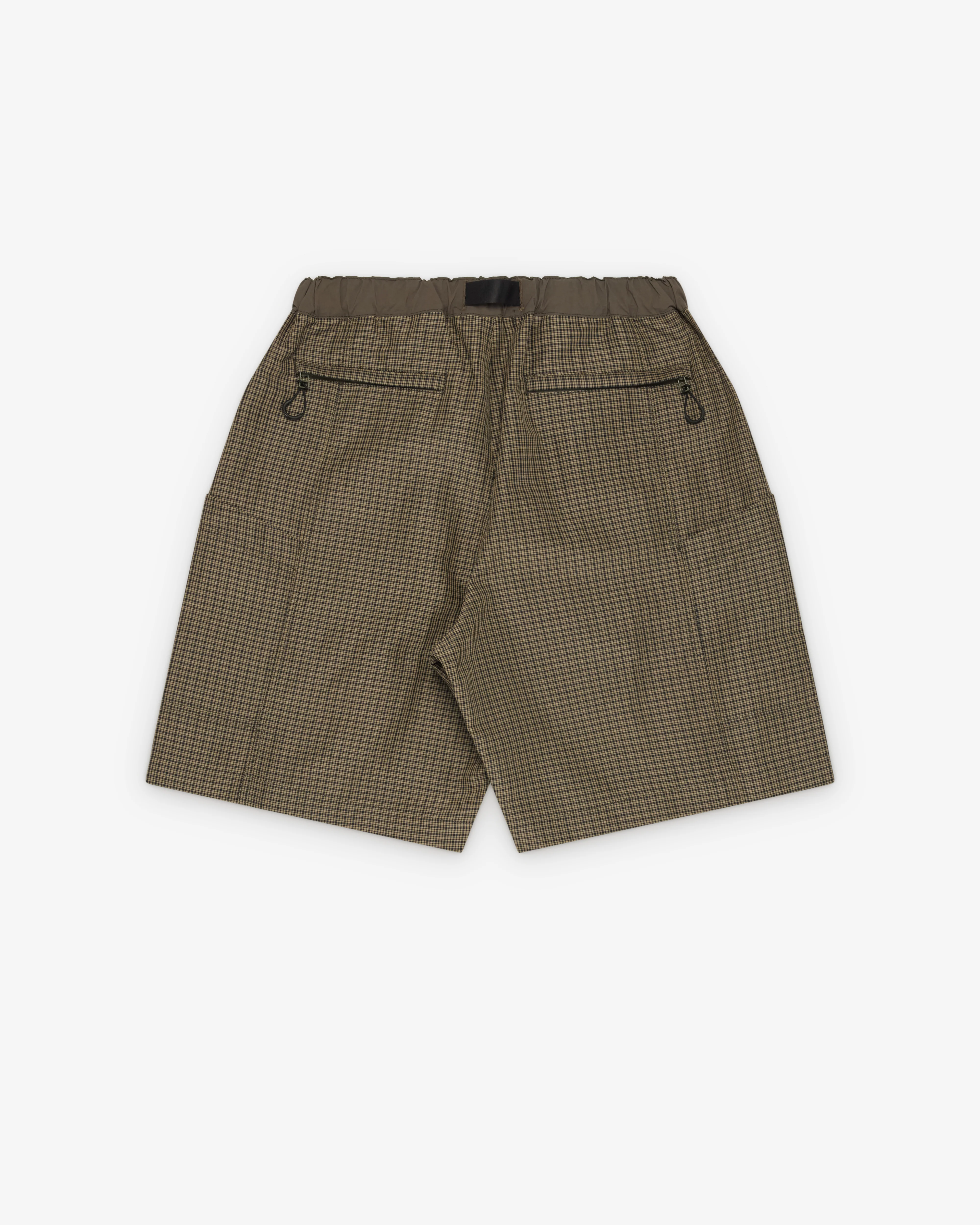 CDG Homme - Men's Check Shorts - (Brown Check) - Image 2