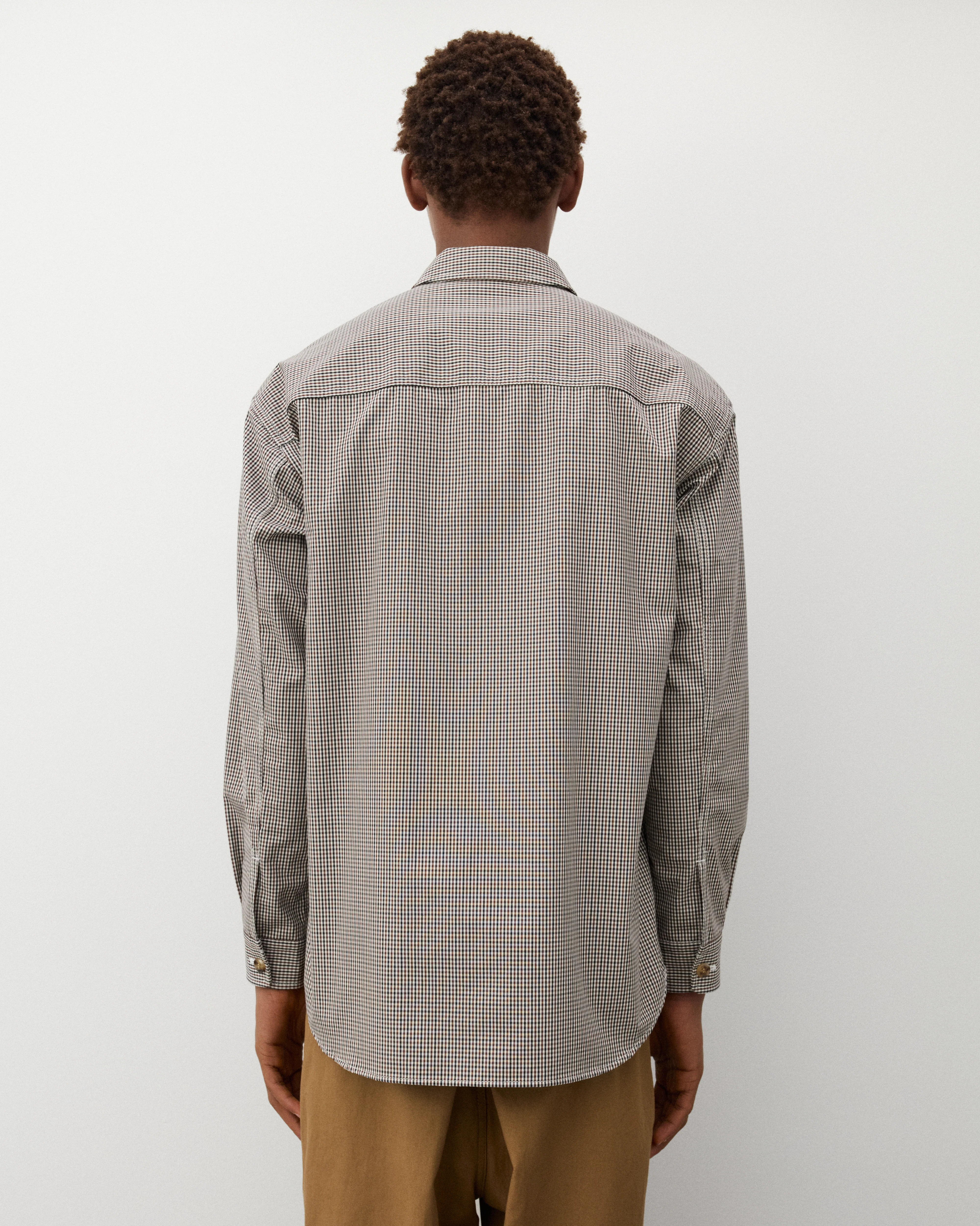 CDG Homme - Men's Check Shirt - (Brown Check) - Image 5