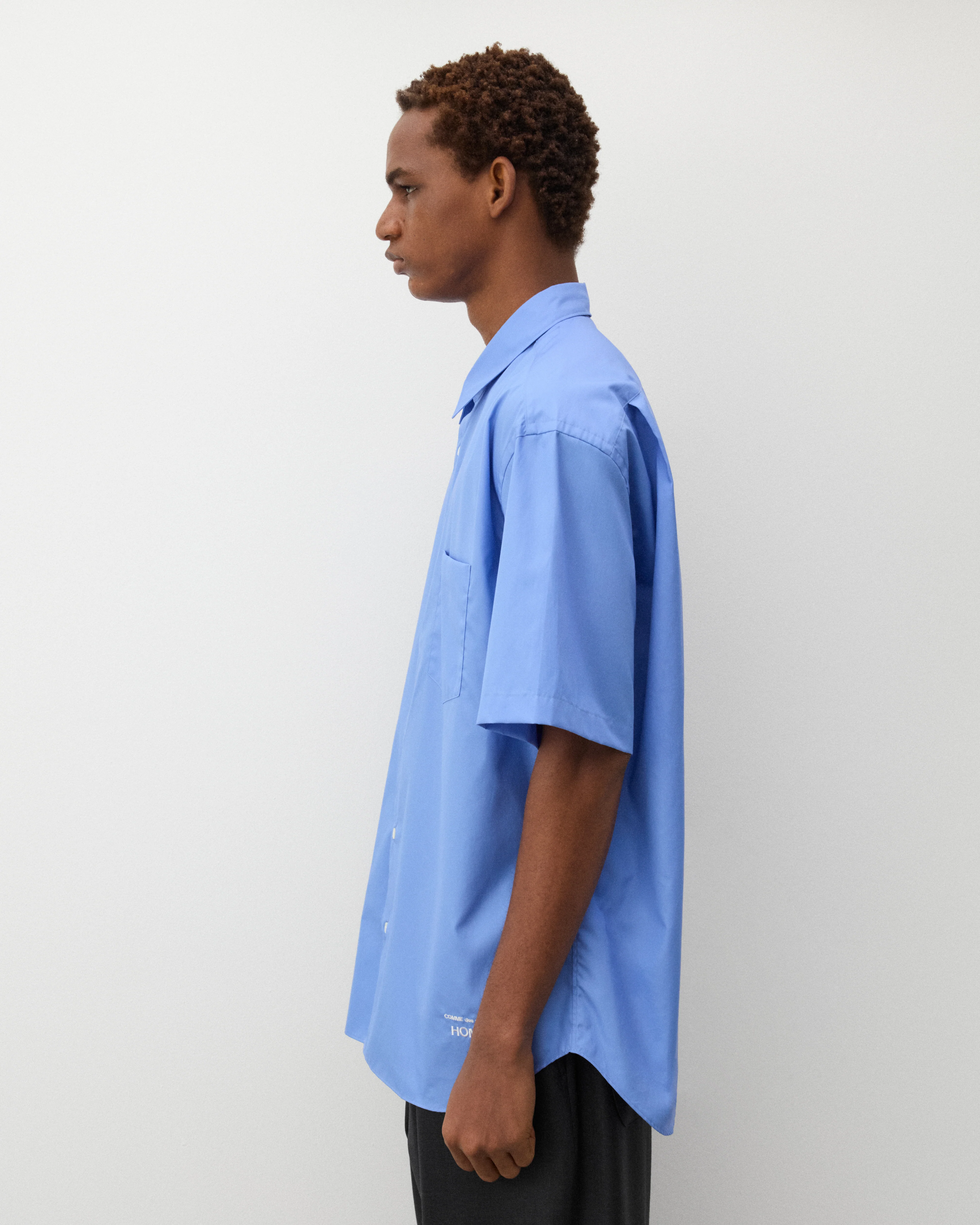 CDG Homme - Men's Short Sleeve Shirt - (Blue) - Image 4