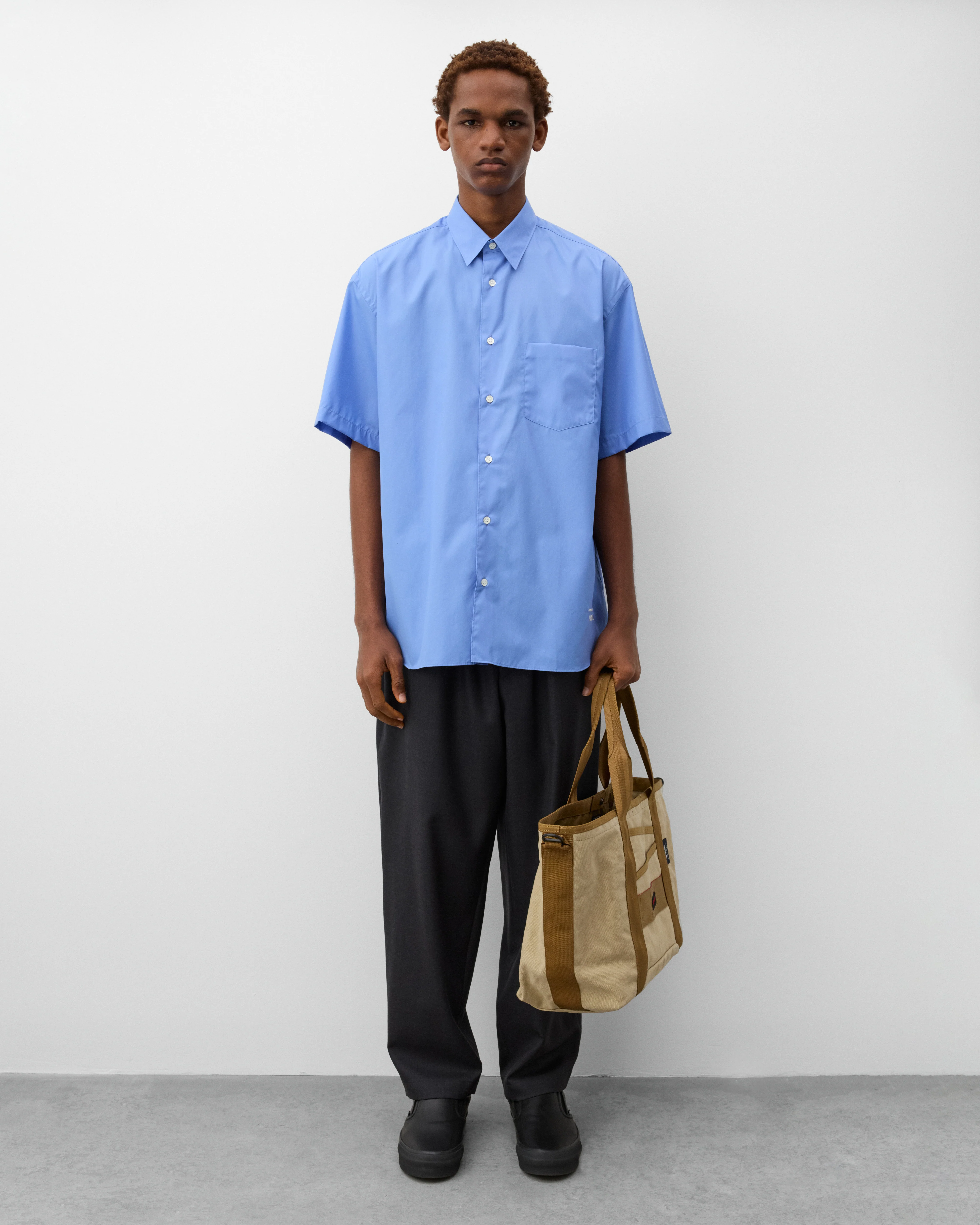 CDG Homme - Men's Short Sleeve Shirt - (Blue) - Image 6