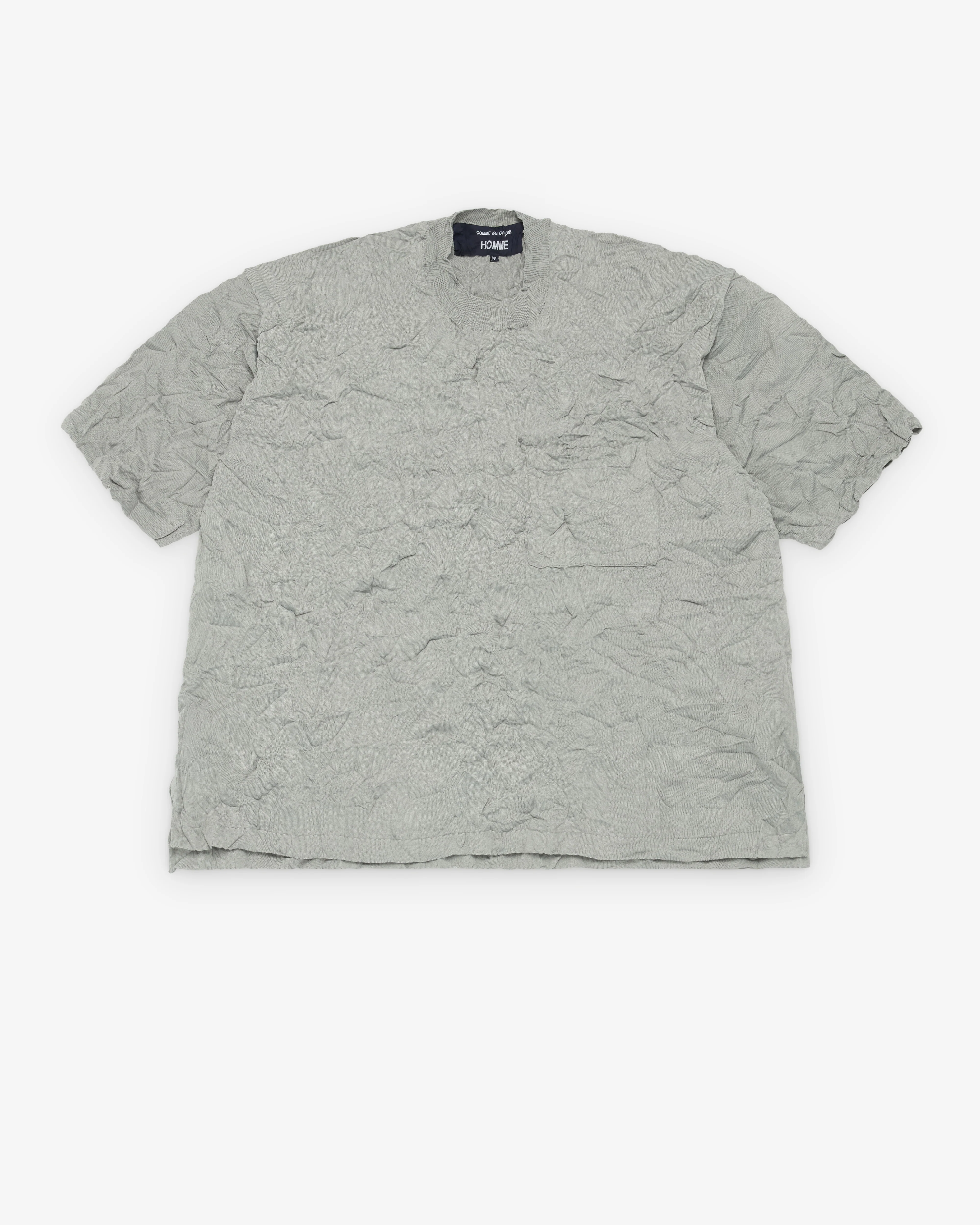 CDG Homme - Men's Crinkled Sweater - (Grey)