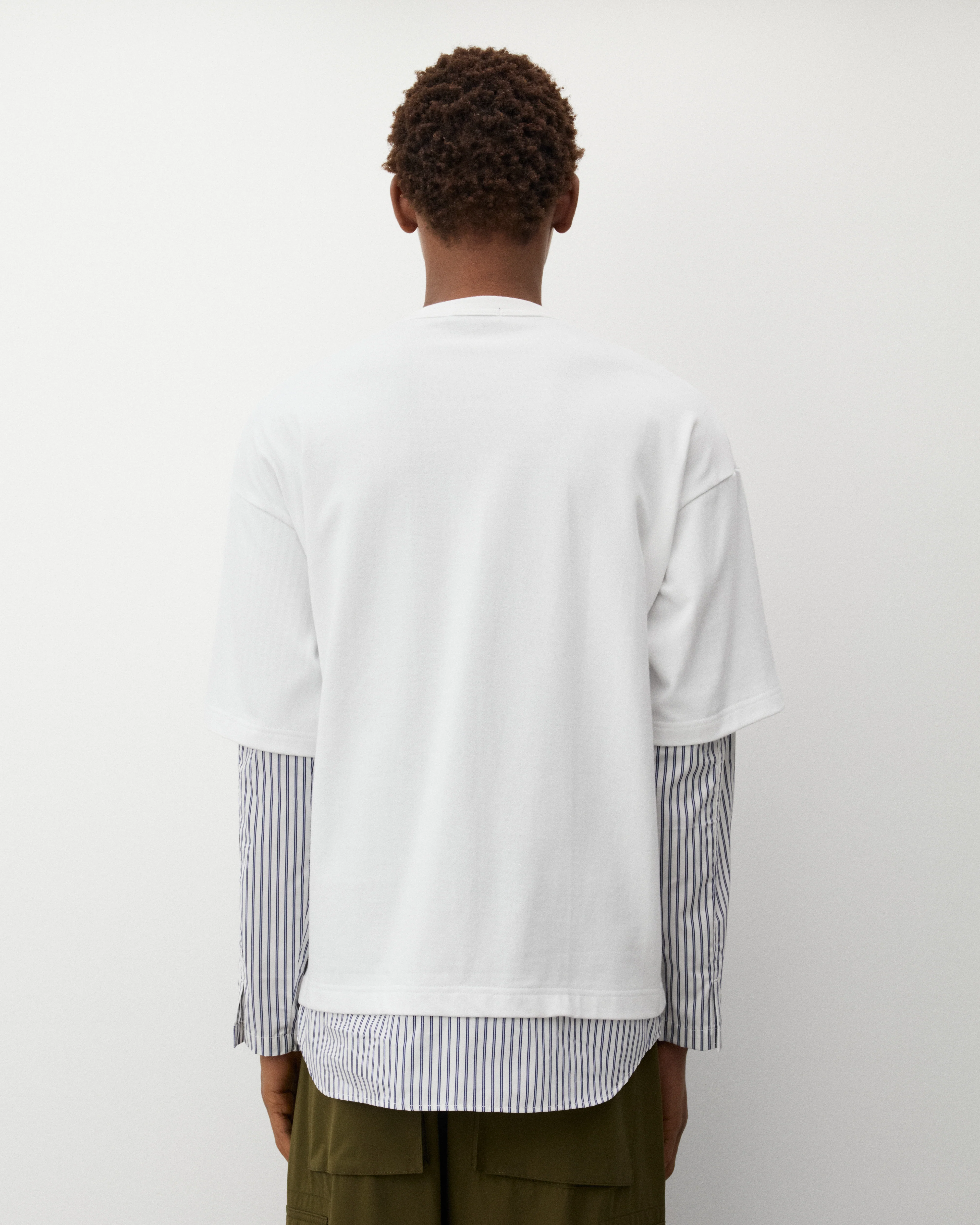 CDG Homme - Men's Layered T-Shirt - (White) - Image 5