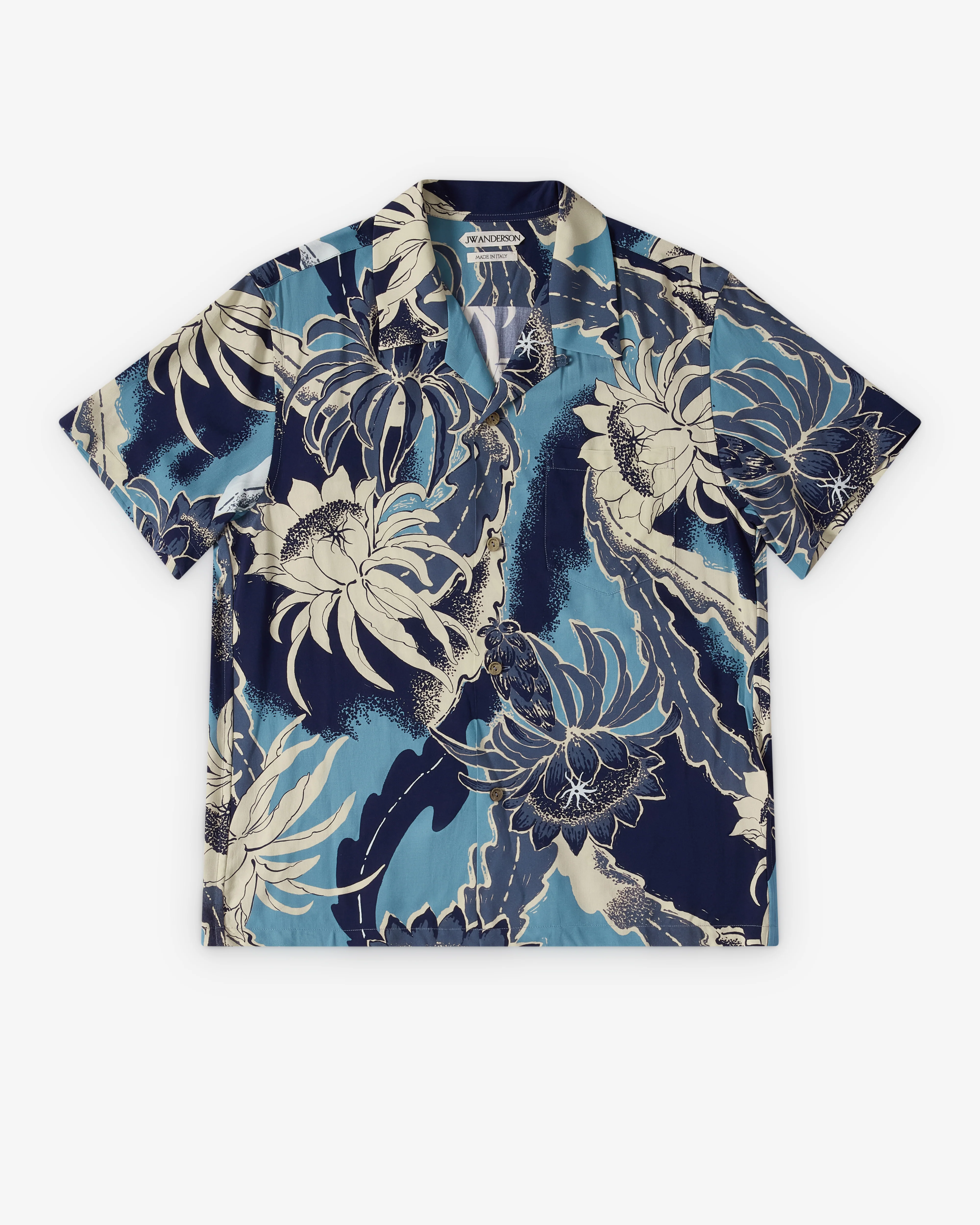 JW Anderson - Men's Camp Collar Shirt - (Sapphire)