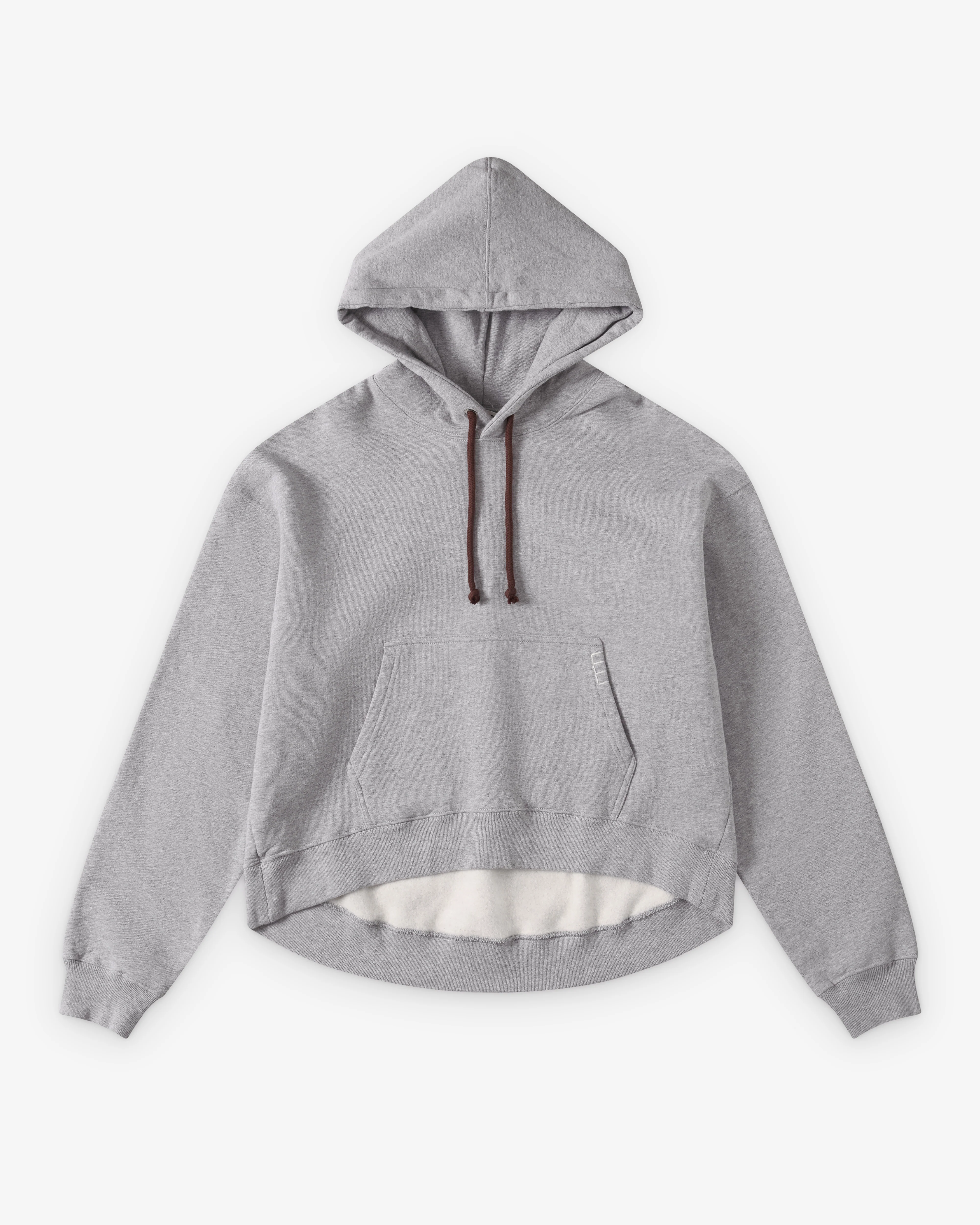 J.W. Anderson - Women's Curved Hem Hoodie - (Mid Grey)
