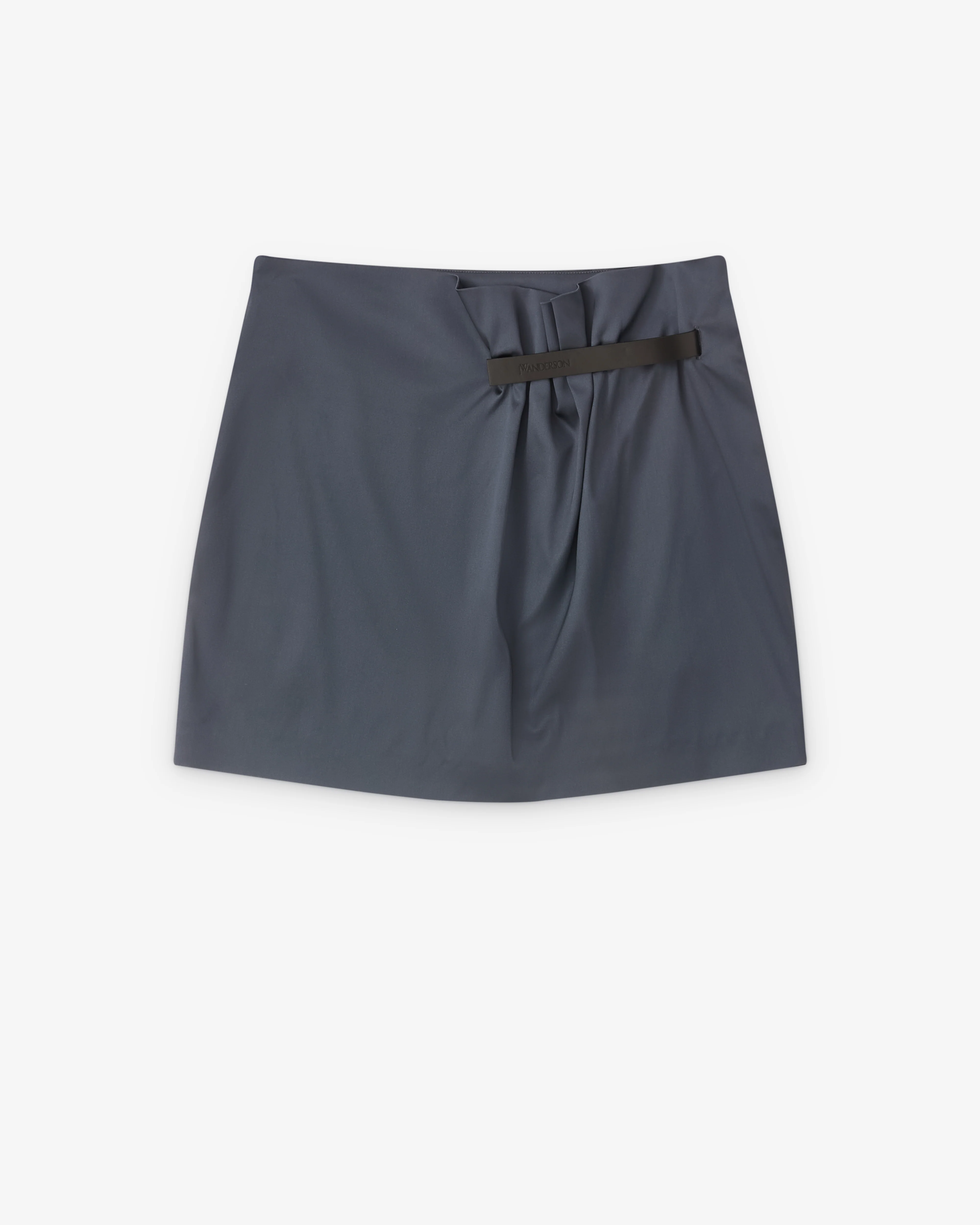 J.W. Anderson - Women’s Leather Tab Mini Skirt - (Steel Blue)