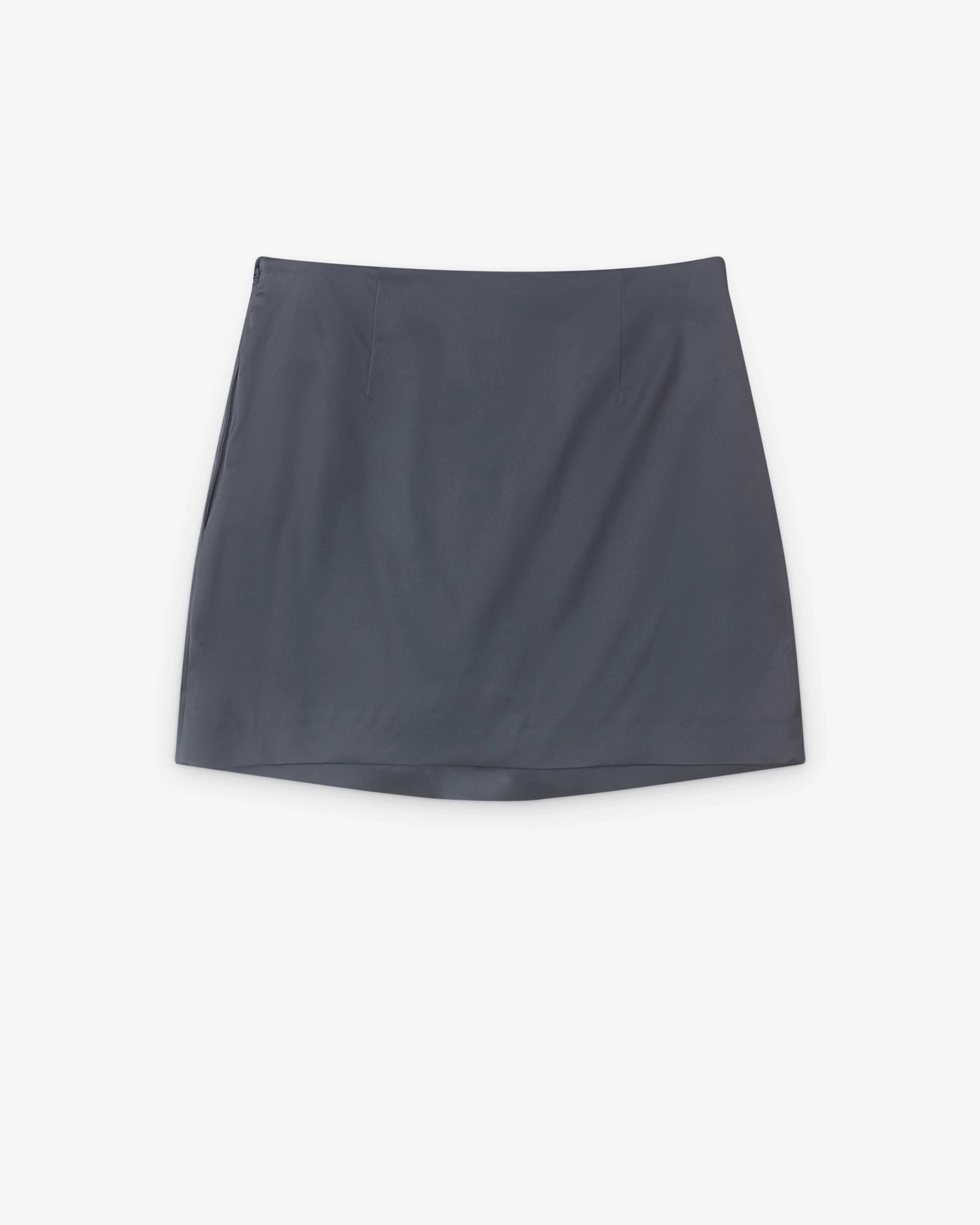J.W. Anderson - Women’s Leather Tab Mini Skirt - (Steel Blue) - Image 2