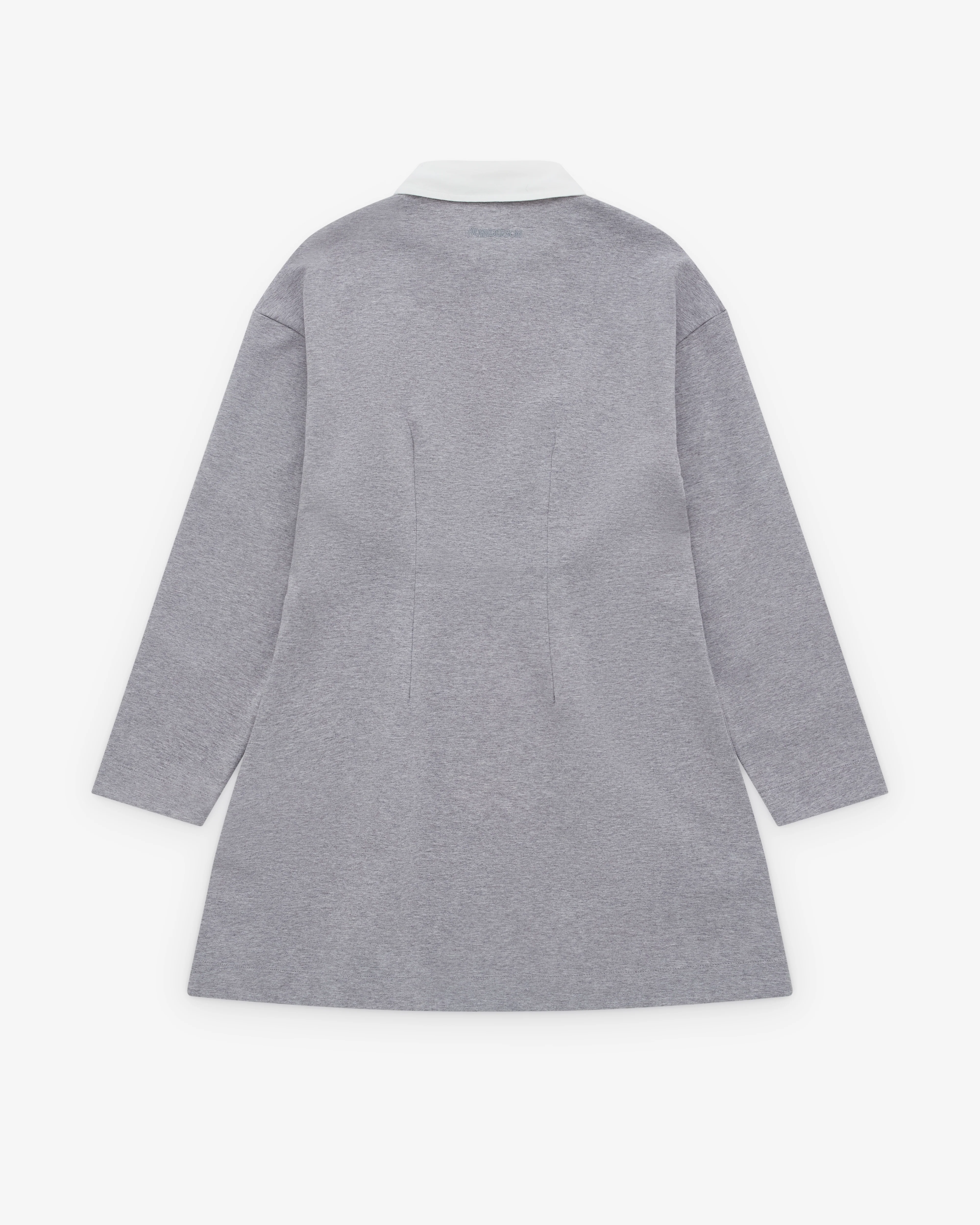 J.W. Anderson - Women’s Long Sleeve Polo Dress - (Mid Grey Melange) - Image 2
