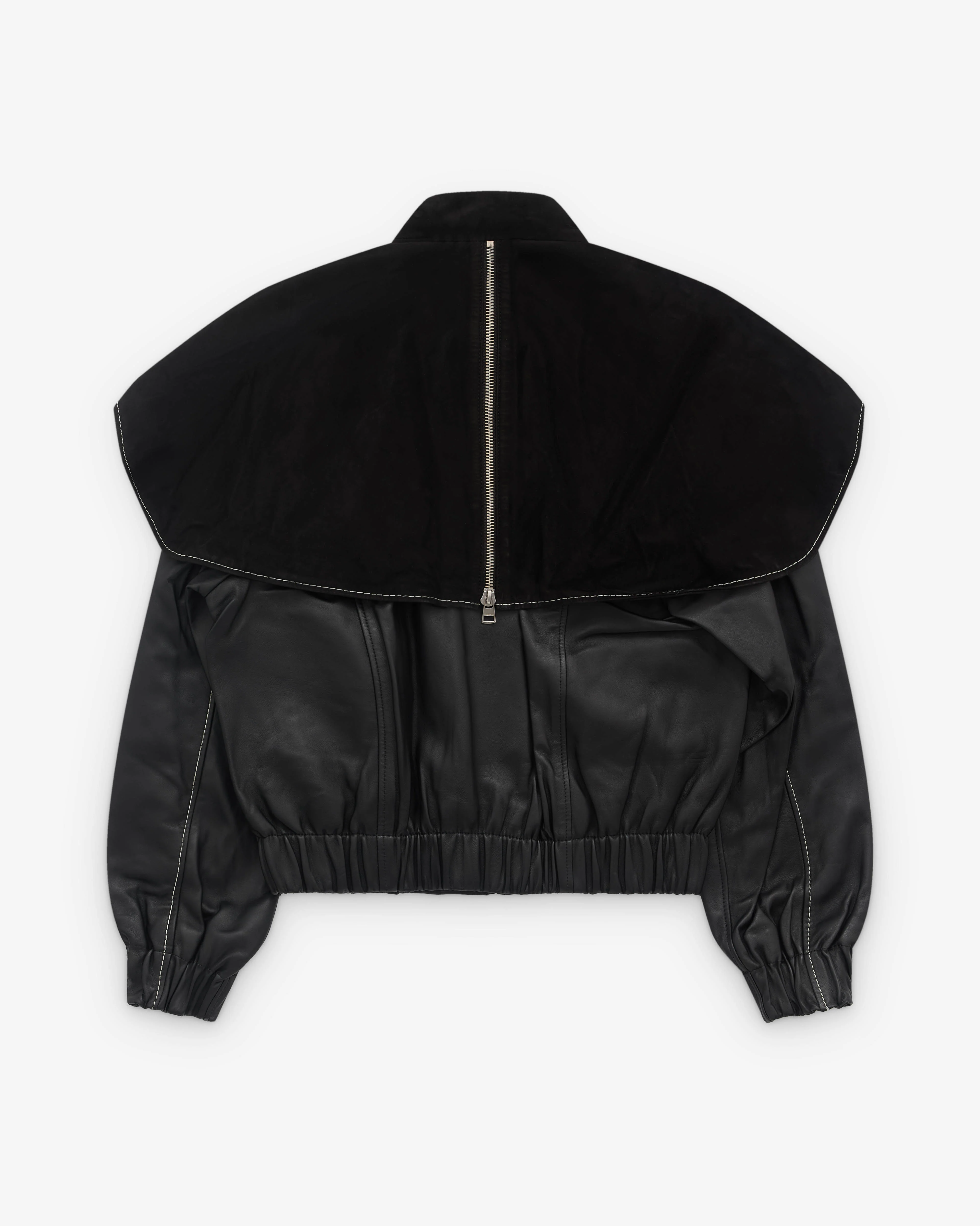 J.W. Anderson - Women’s Oversized Collar Bomber Jacket - (Black) - Image 2