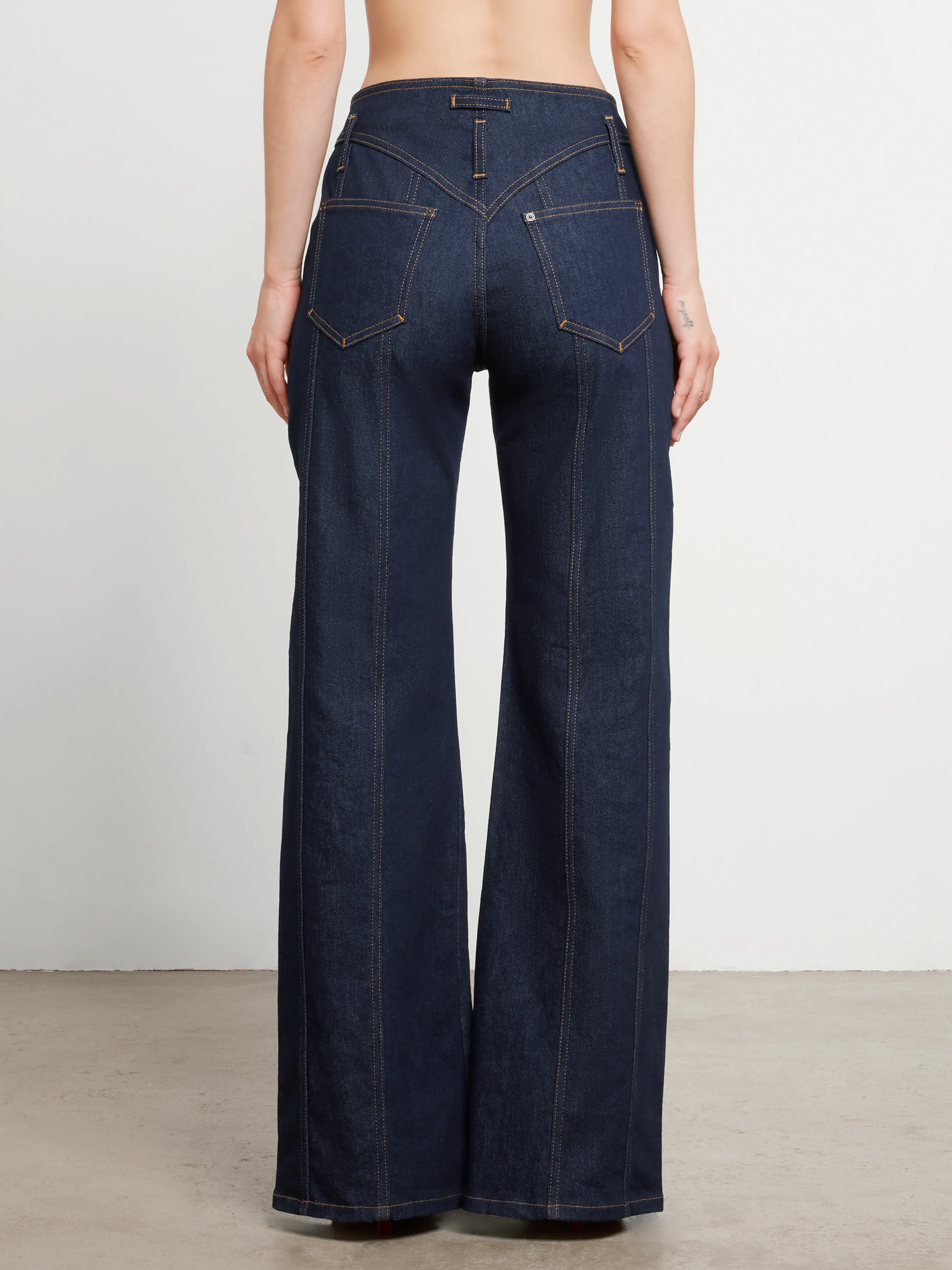Jean Paul Gaultier - Women’s Low Waist Large Denim Trouser - (Indigo) - Image 4
