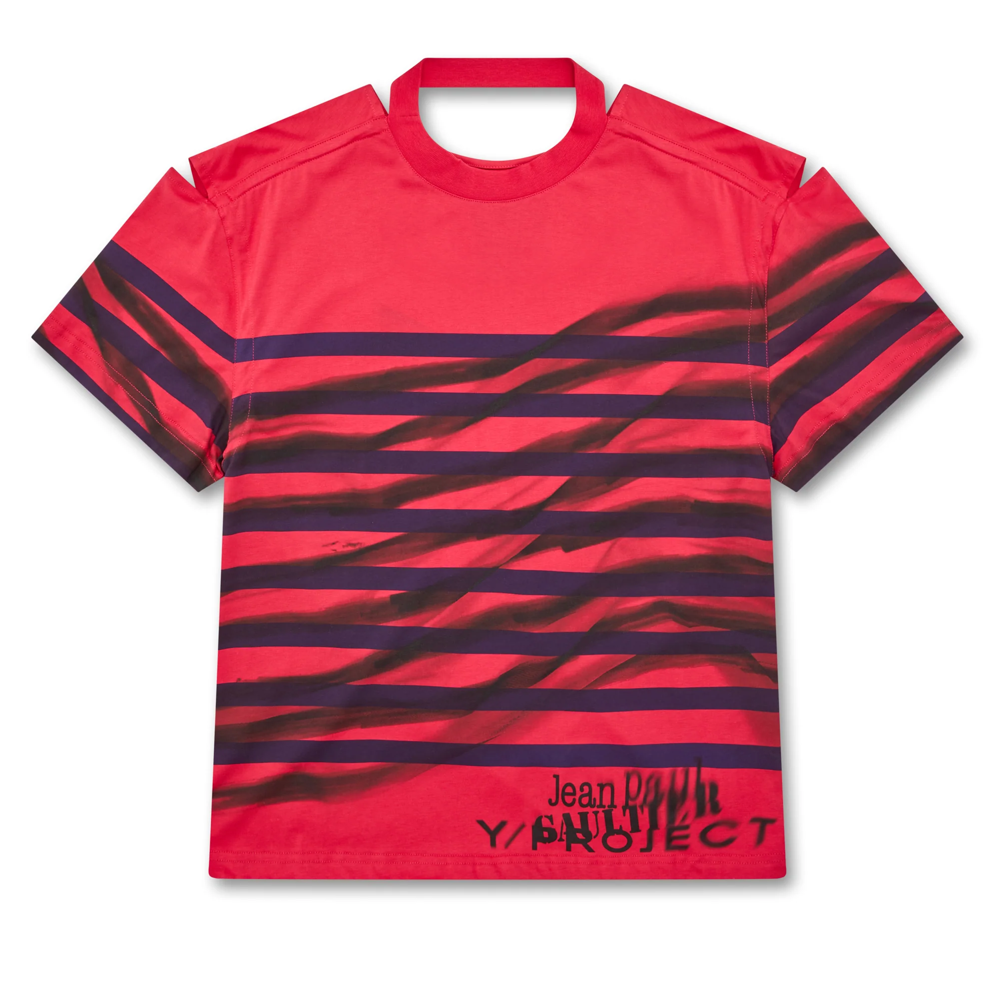 Jean Paul Gaultier - Y Project Women’s Mariniere Convertible T-Shirt - (Pink/Blue)
