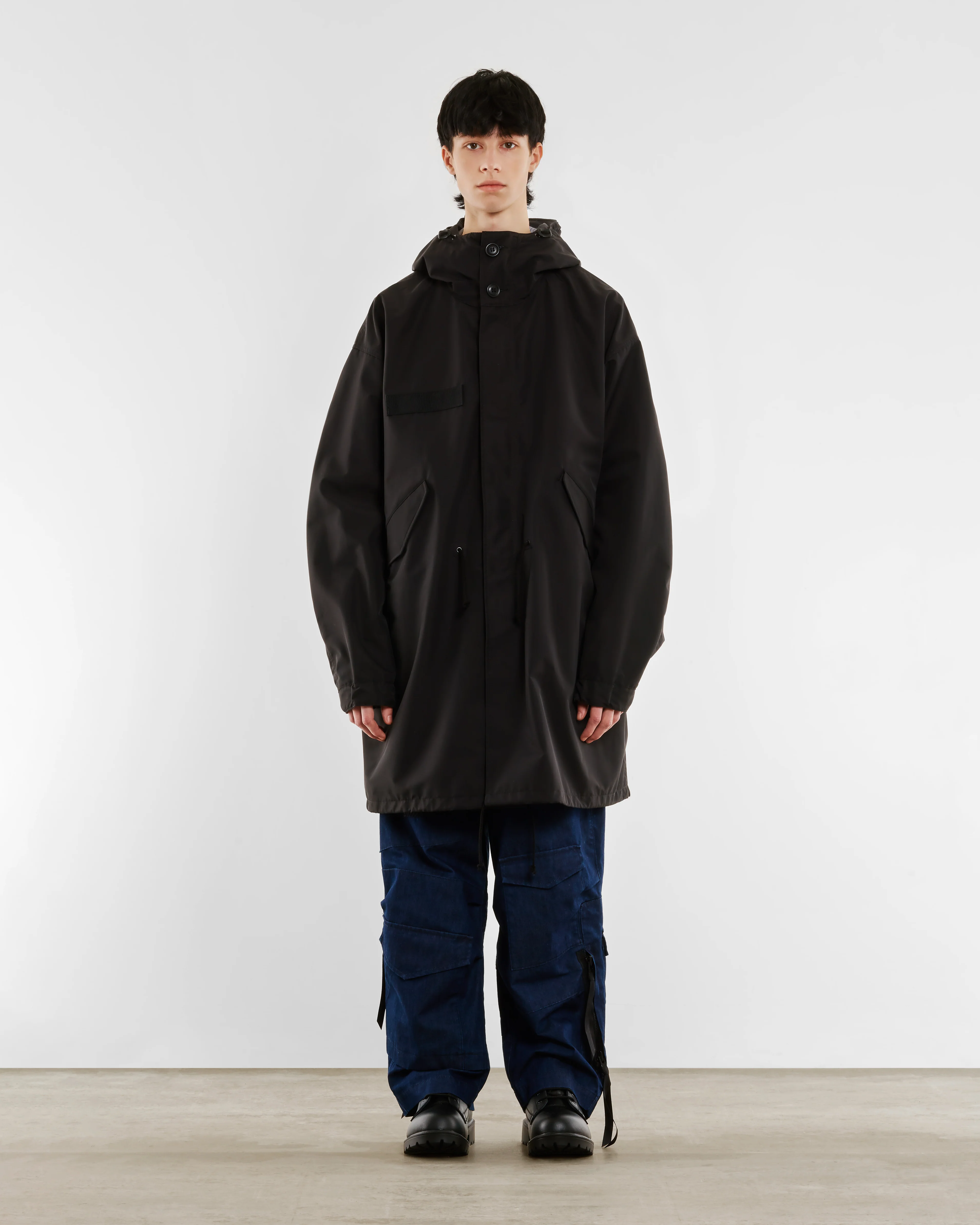 Junya Watanabe MAN - C.P. Company Nylon Canvas Parka - (Black) - Image 2