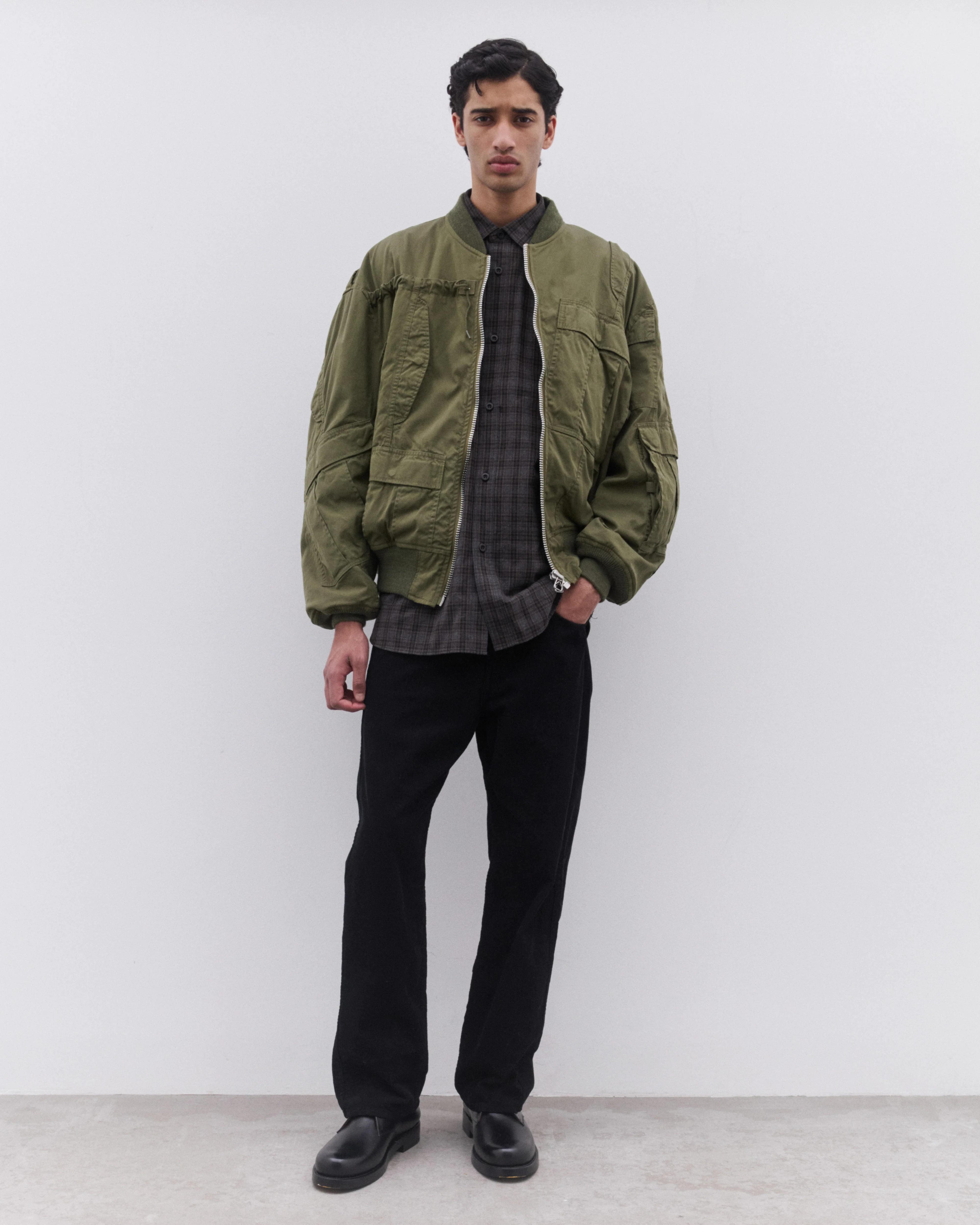 EYE Junya Watanabe Man - Men’s Rebuild By Needles Multi Pocket Bomber Jacket - (Khaki) - Image 6