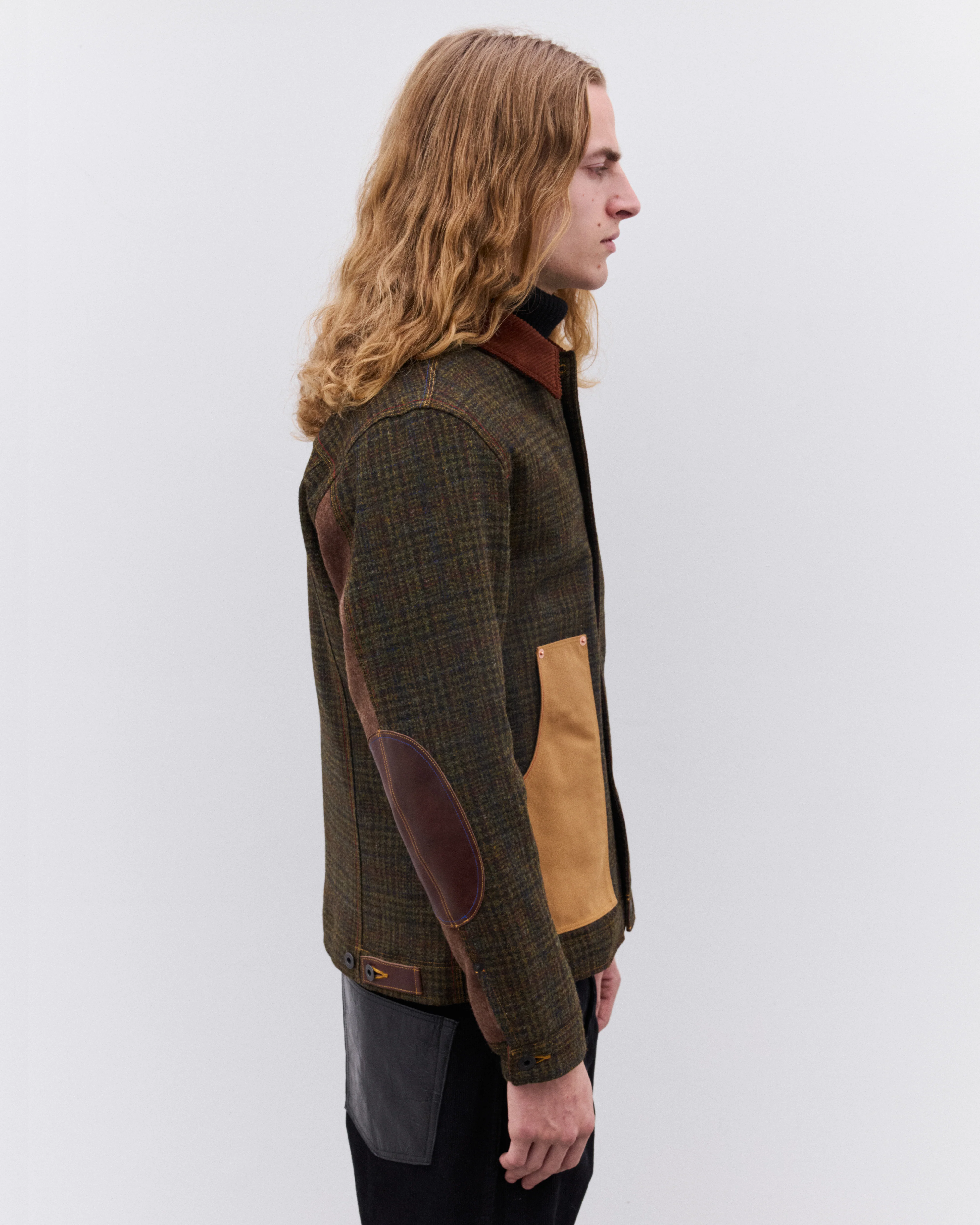 Junya Watanabe Man - Men’s Check Jacket - (Khaki/Brown) - Image 3