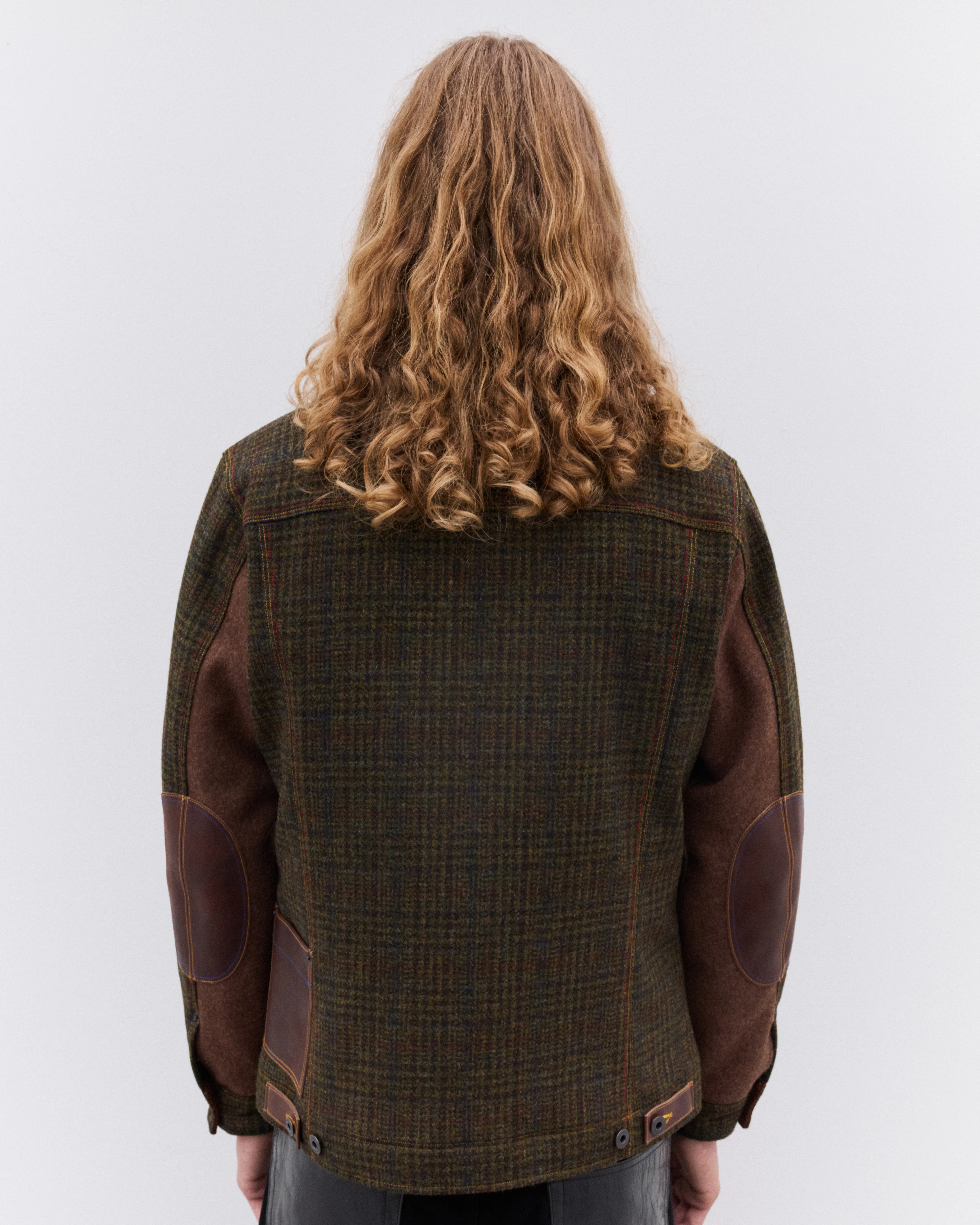 Junya Watanabe Man - Men’s Check Jacket - (Khaki/Brown) - Image 4